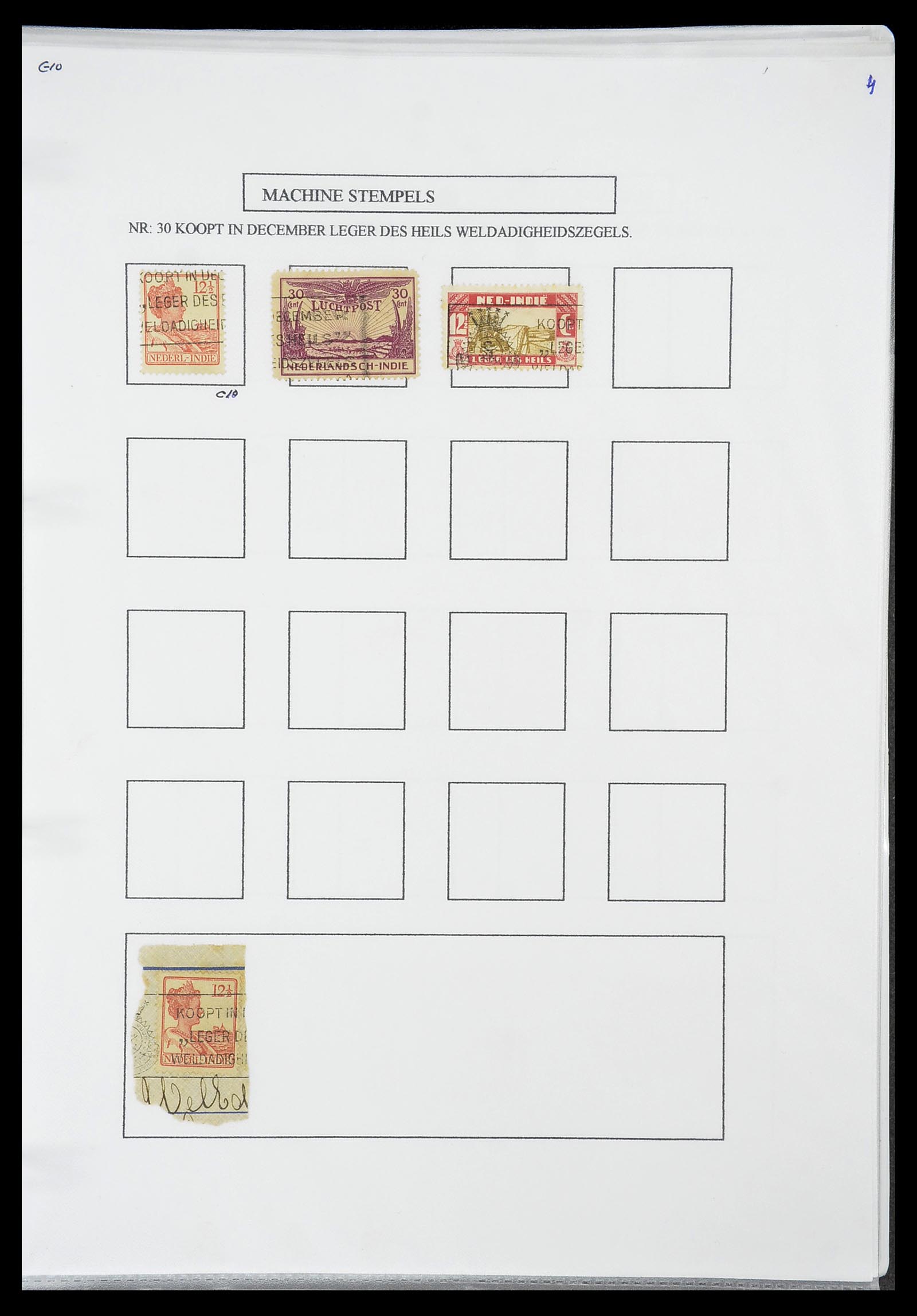 34662 030 - Stamp Collection 34662 Dutch east Indies cancels 1873-1948.