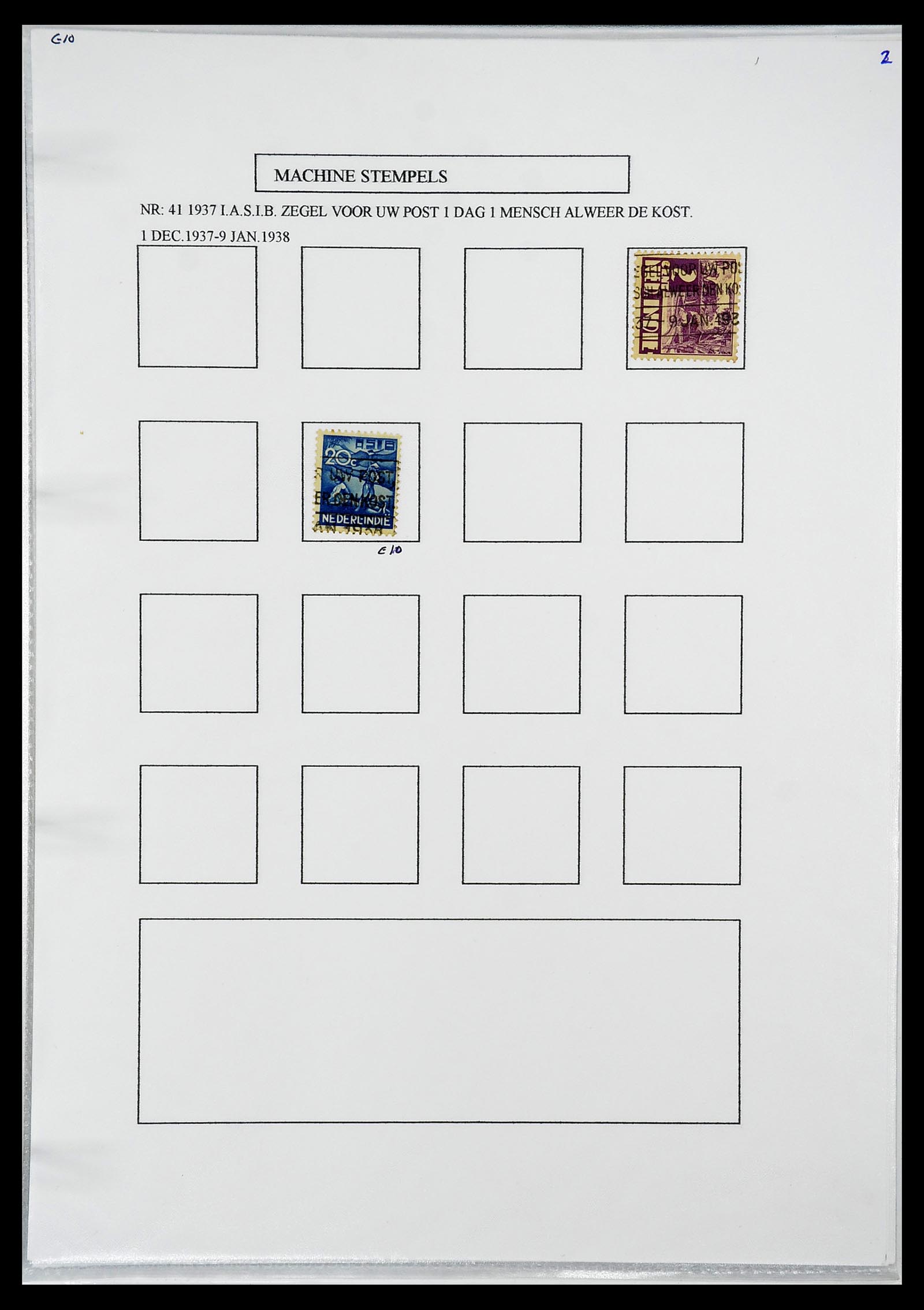 34662 038 - Stamp Collection 34662 Dutch east Indies cancels 1873-1948.