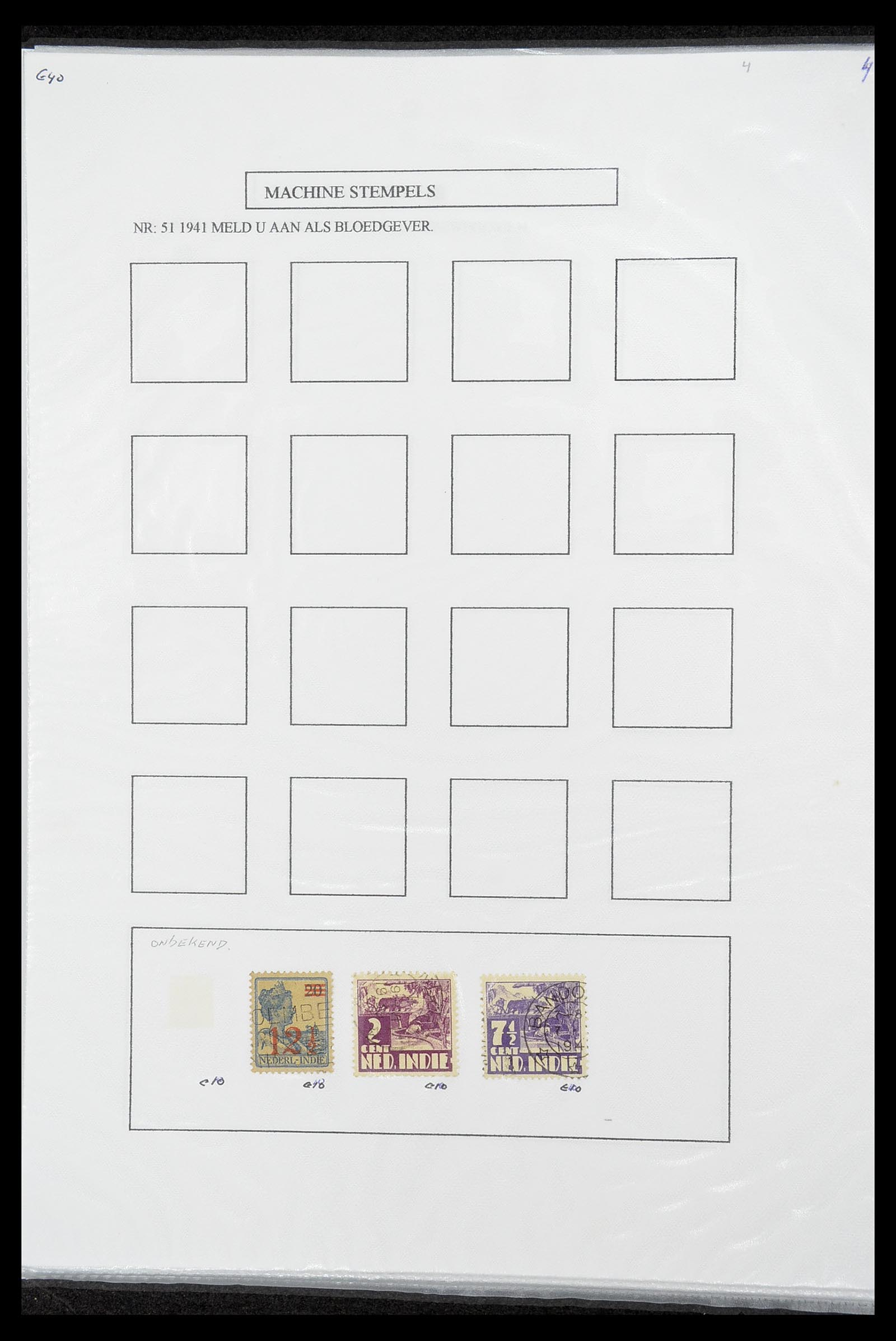 34662 043 - Stamp Collection 34662 Dutch east Indies cancels 1873-1948.