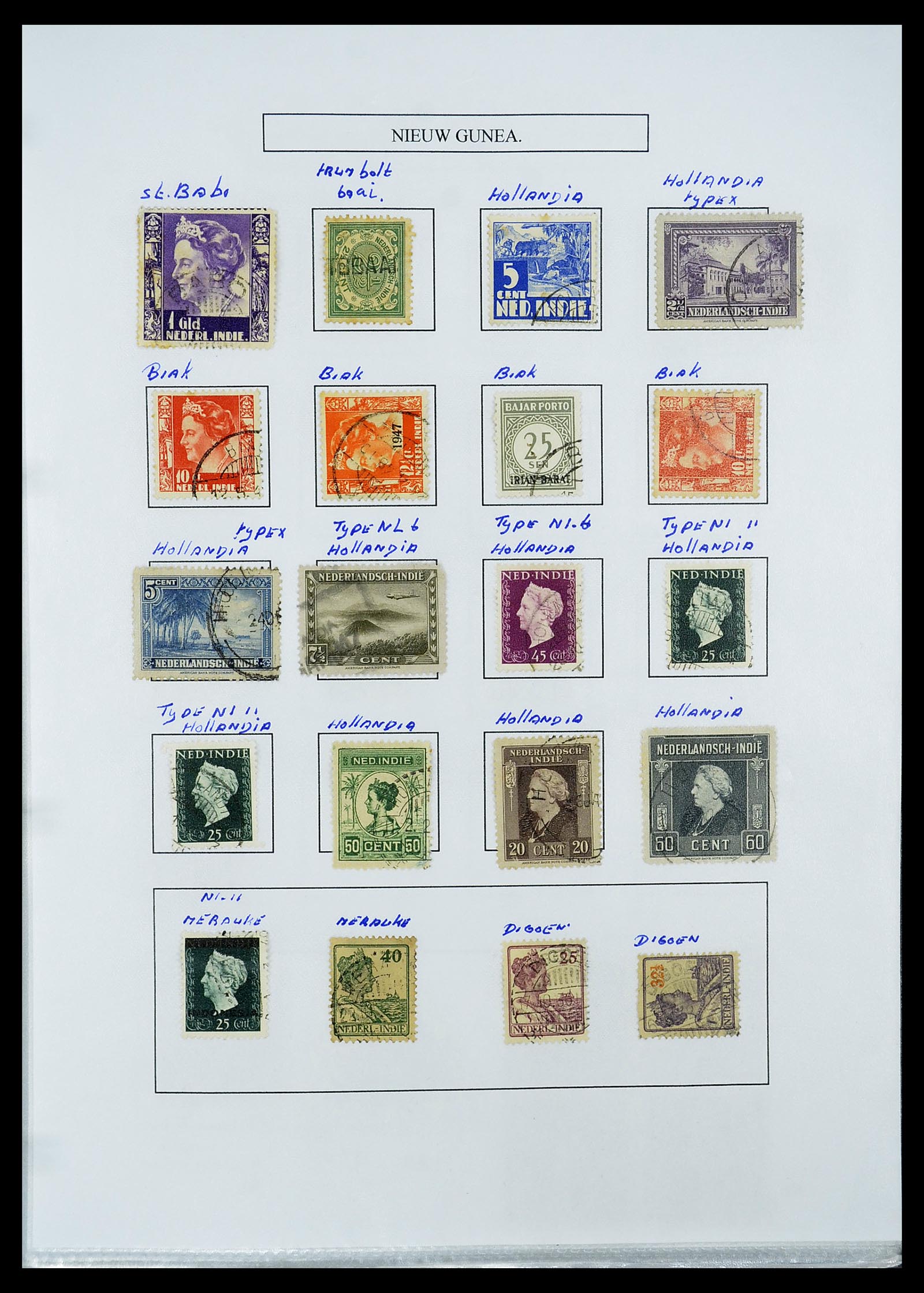 34662 071 - Stamp Collection 34662 Dutch east Indies cancels 1873-1948.