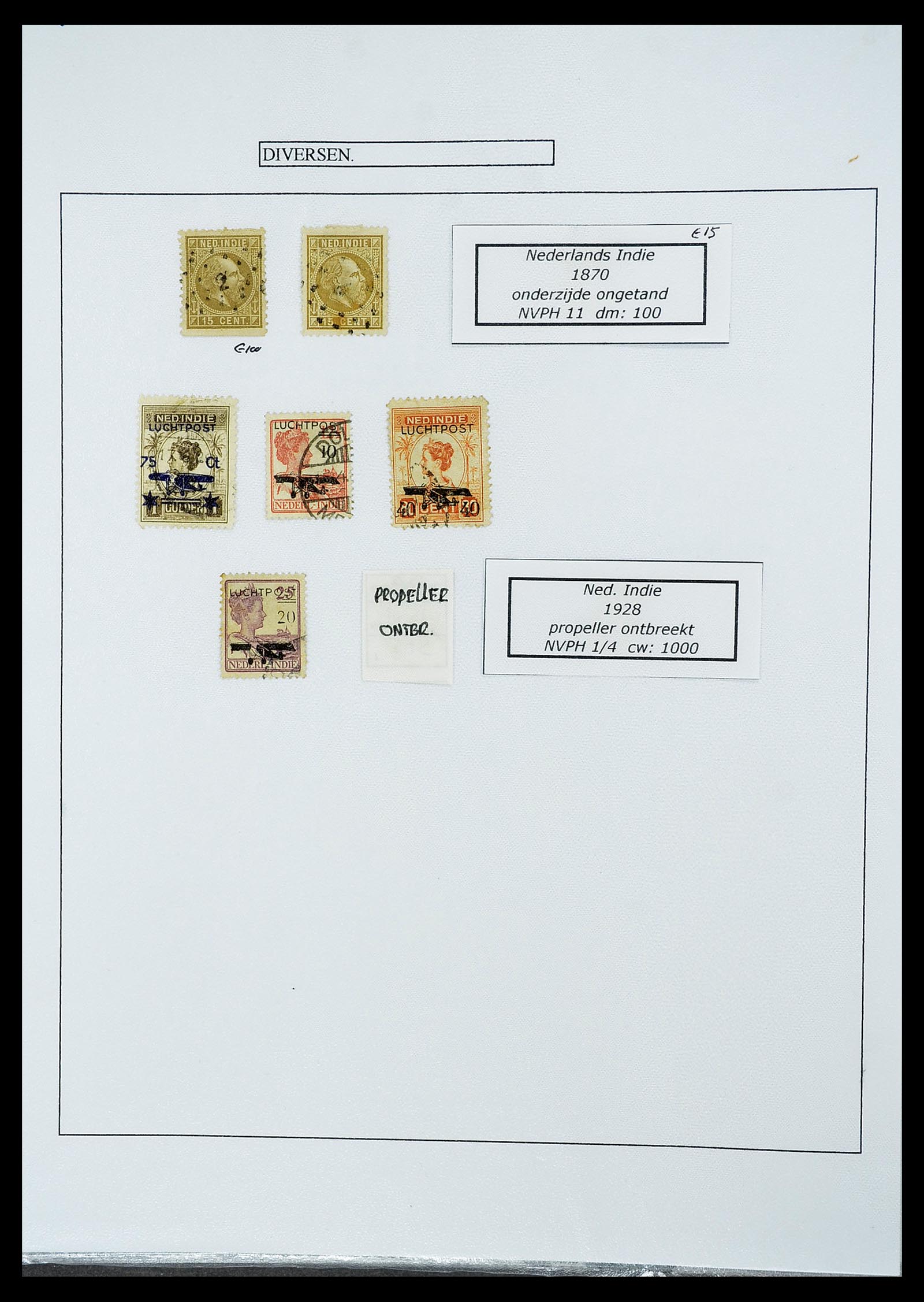 34662 075 - Stamp Collection 34662 Dutch east Indies cancels 1873-1948.