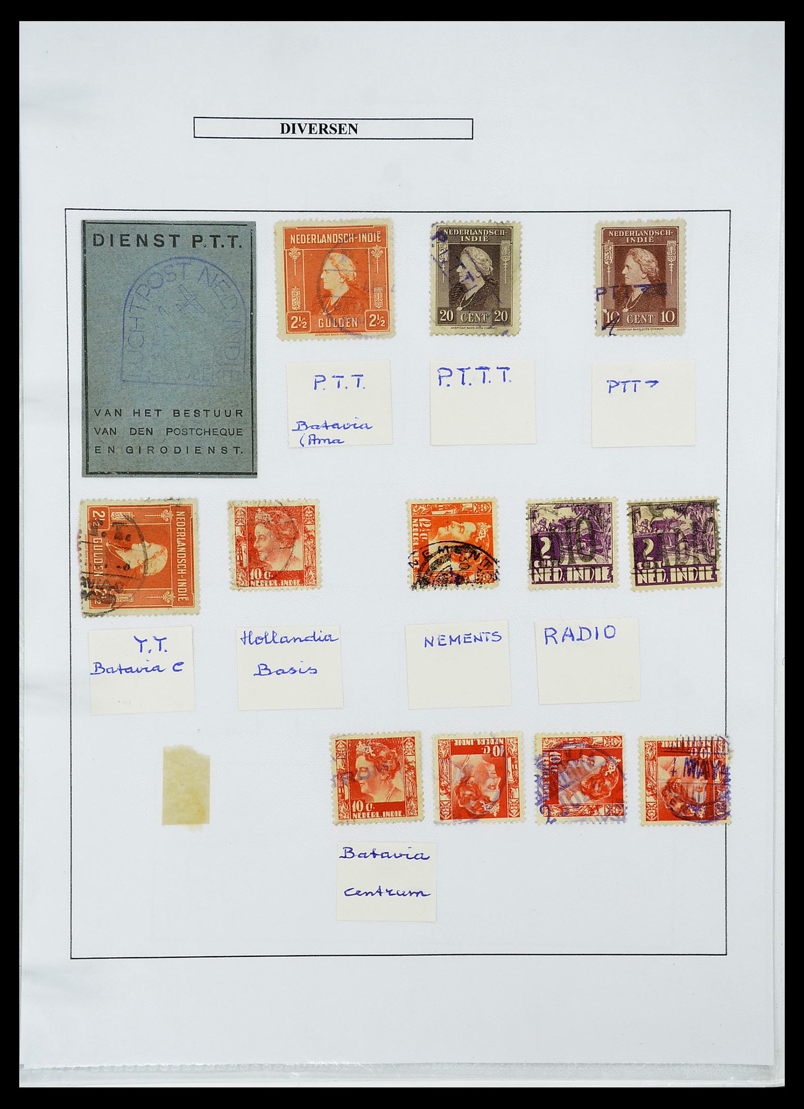 34662 102 - Stamp Collection 34662 Dutch east Indies cancels 1873-1948.
