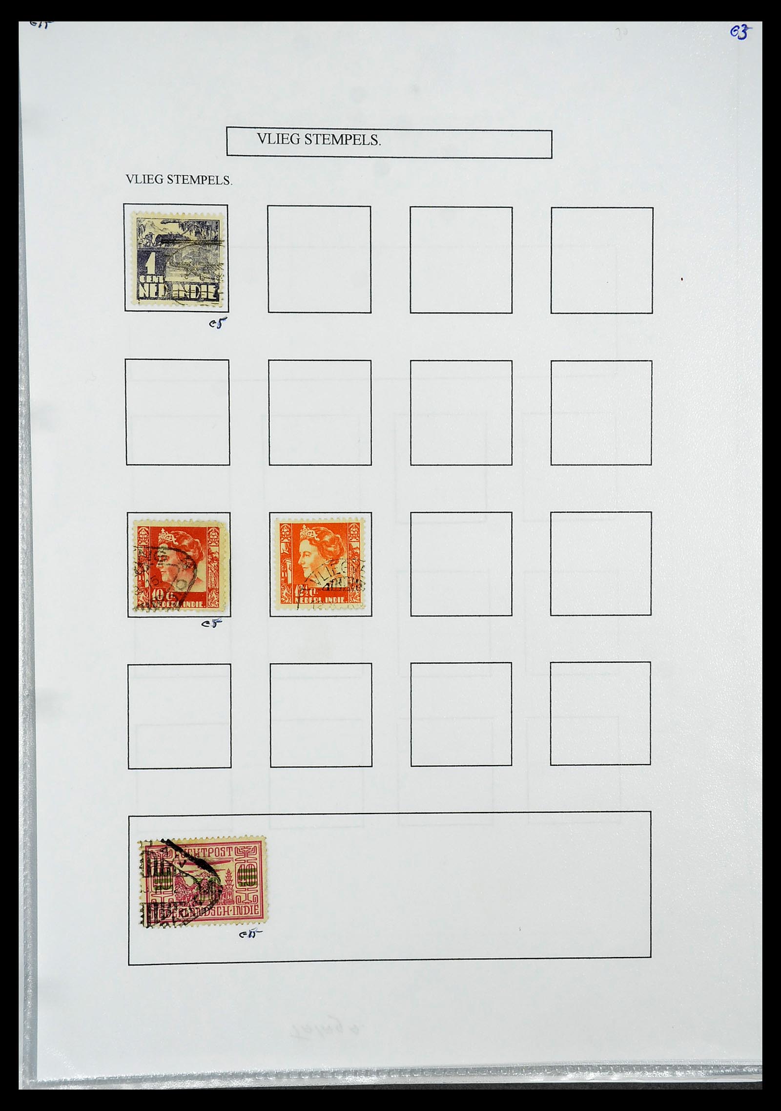 34662 122 - Stamp Collection 34662 Dutch east Indies cancels 1873-1948.