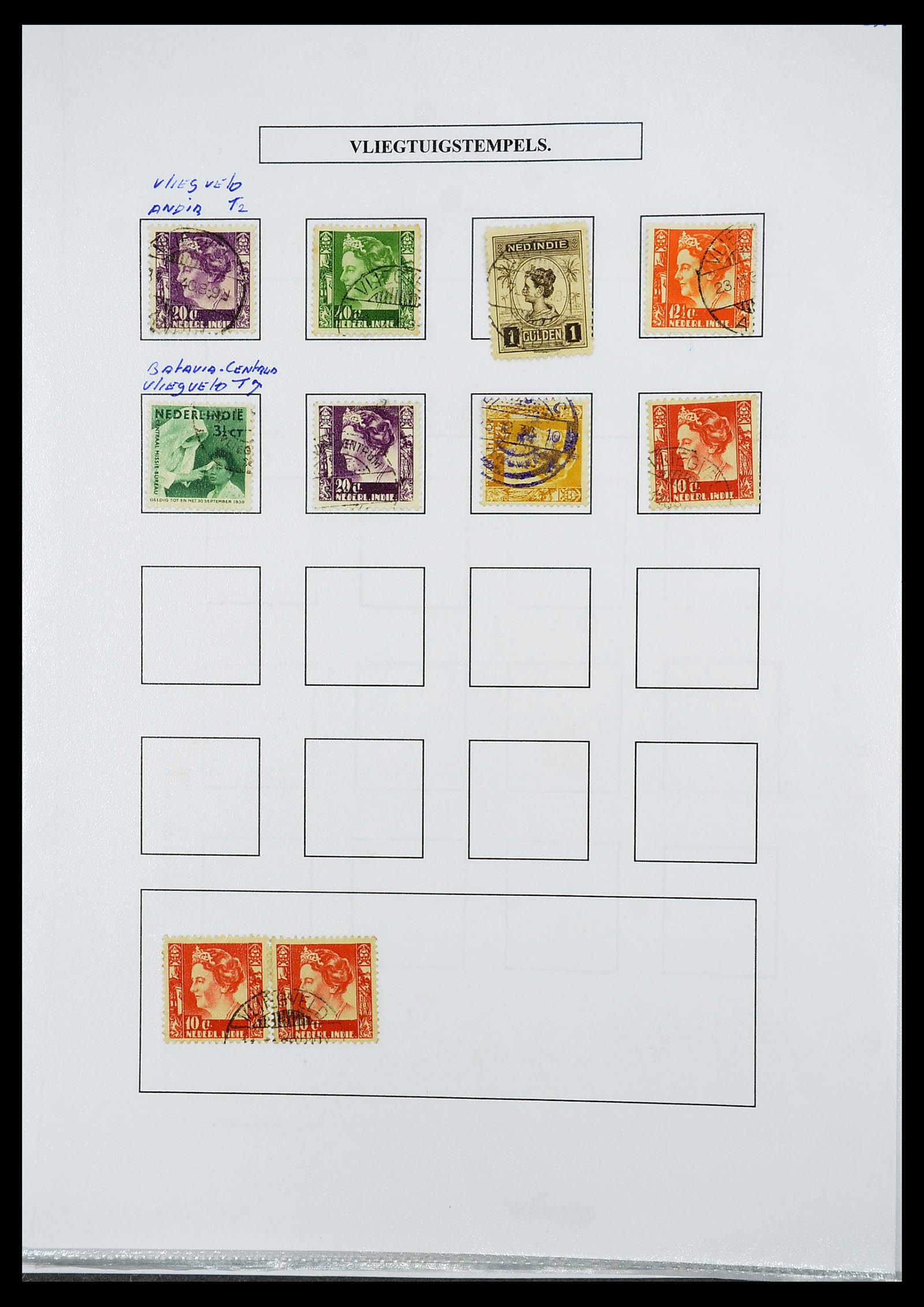 34662 123 - Stamp Collection 34662 Dutch east Indies cancels 1873-1948.