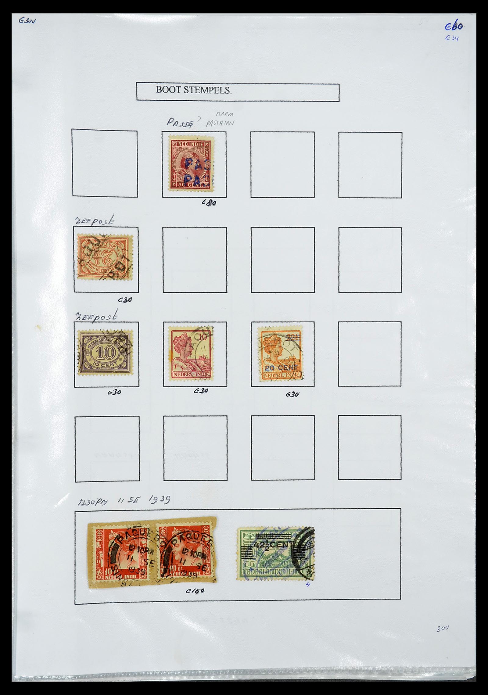 34662 125 - Stamp Collection 34662 Dutch east Indies cancels 1873-1948.