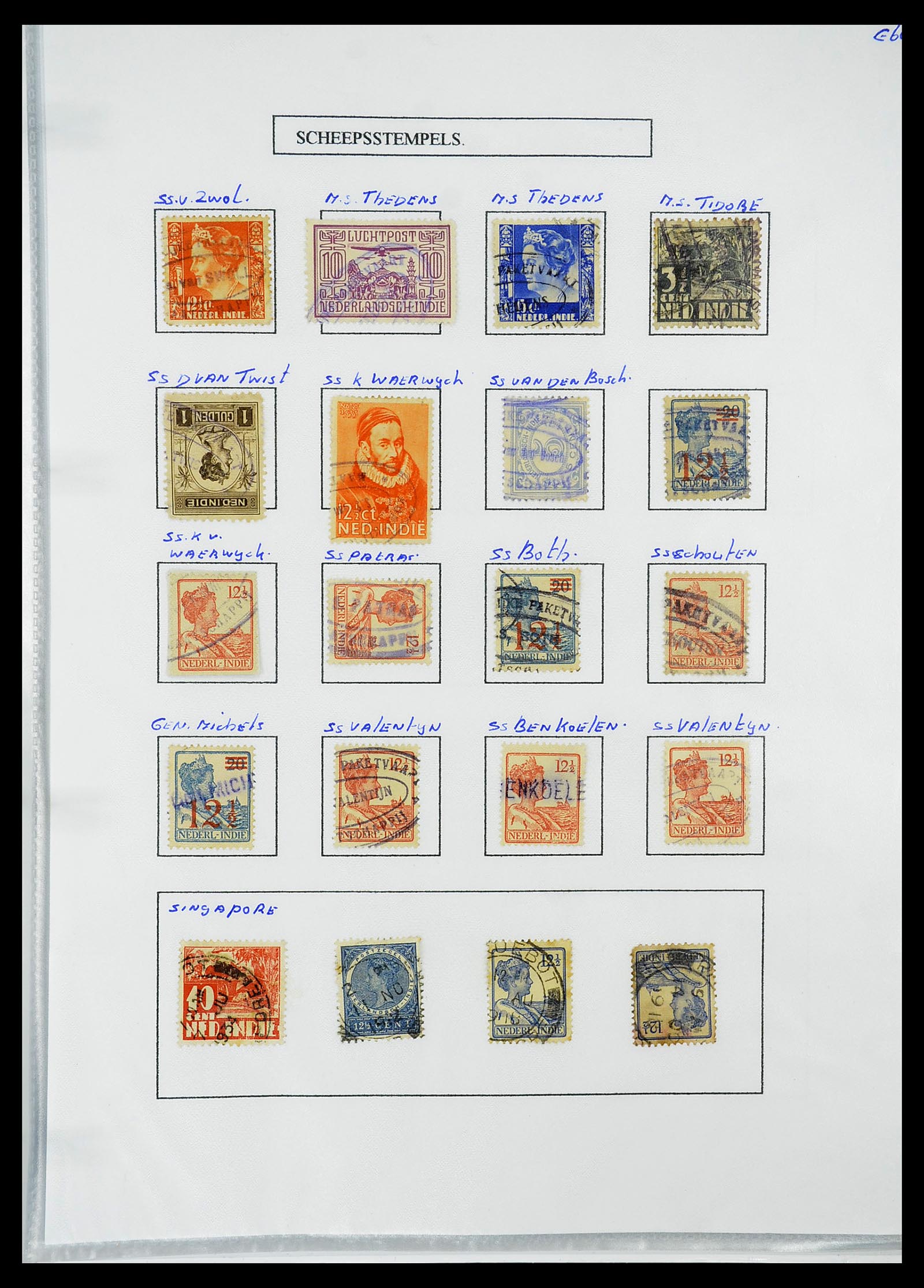 34662 131 - Stamp Collection 34662 Dutch east Indies cancels 1873-1948.