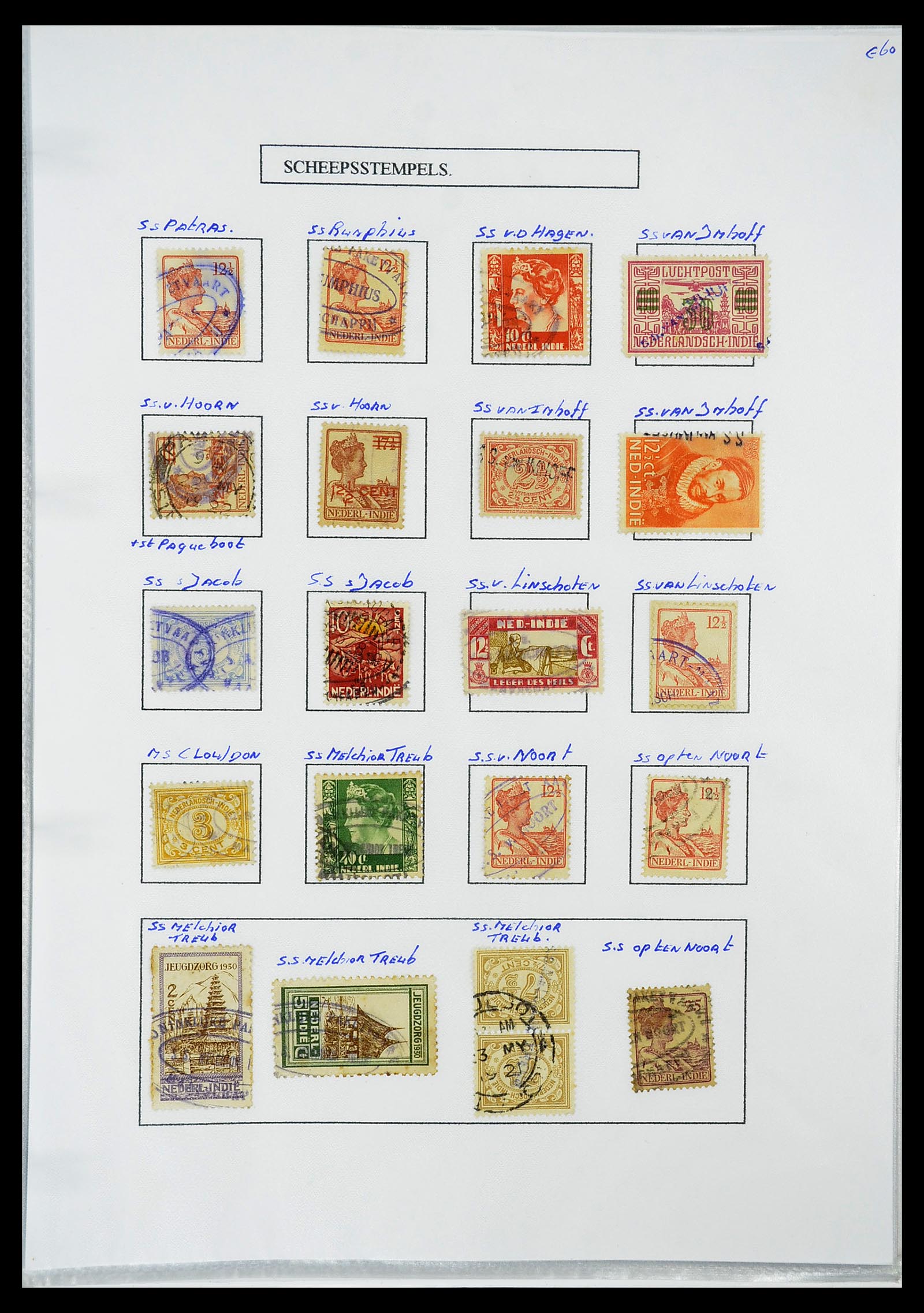34662 133 - Stamp Collection 34662 Dutch east Indies cancels 1873-1948.