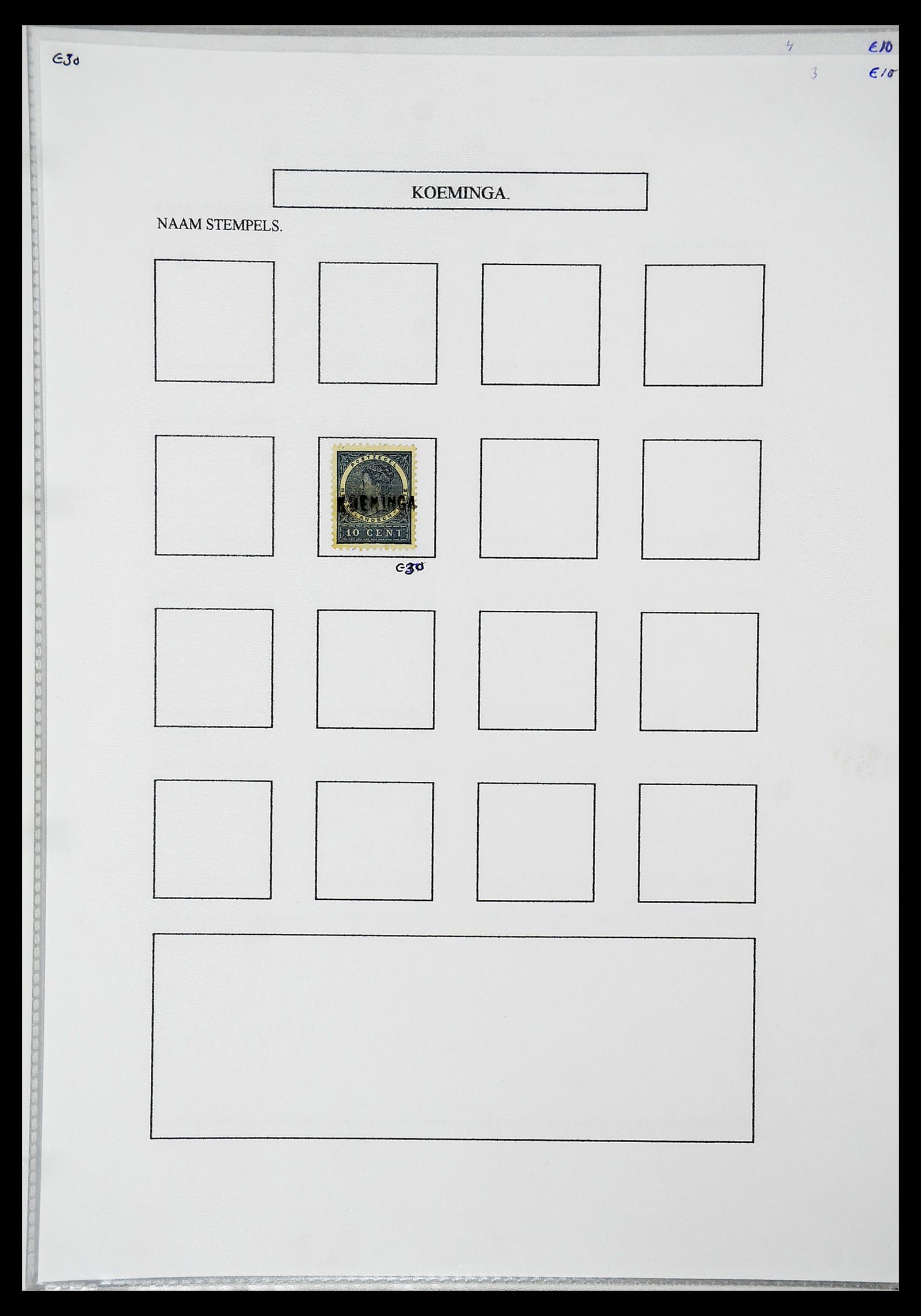 34663 043 - Stamp Collection 34663 Dutch east Indies namecancels.