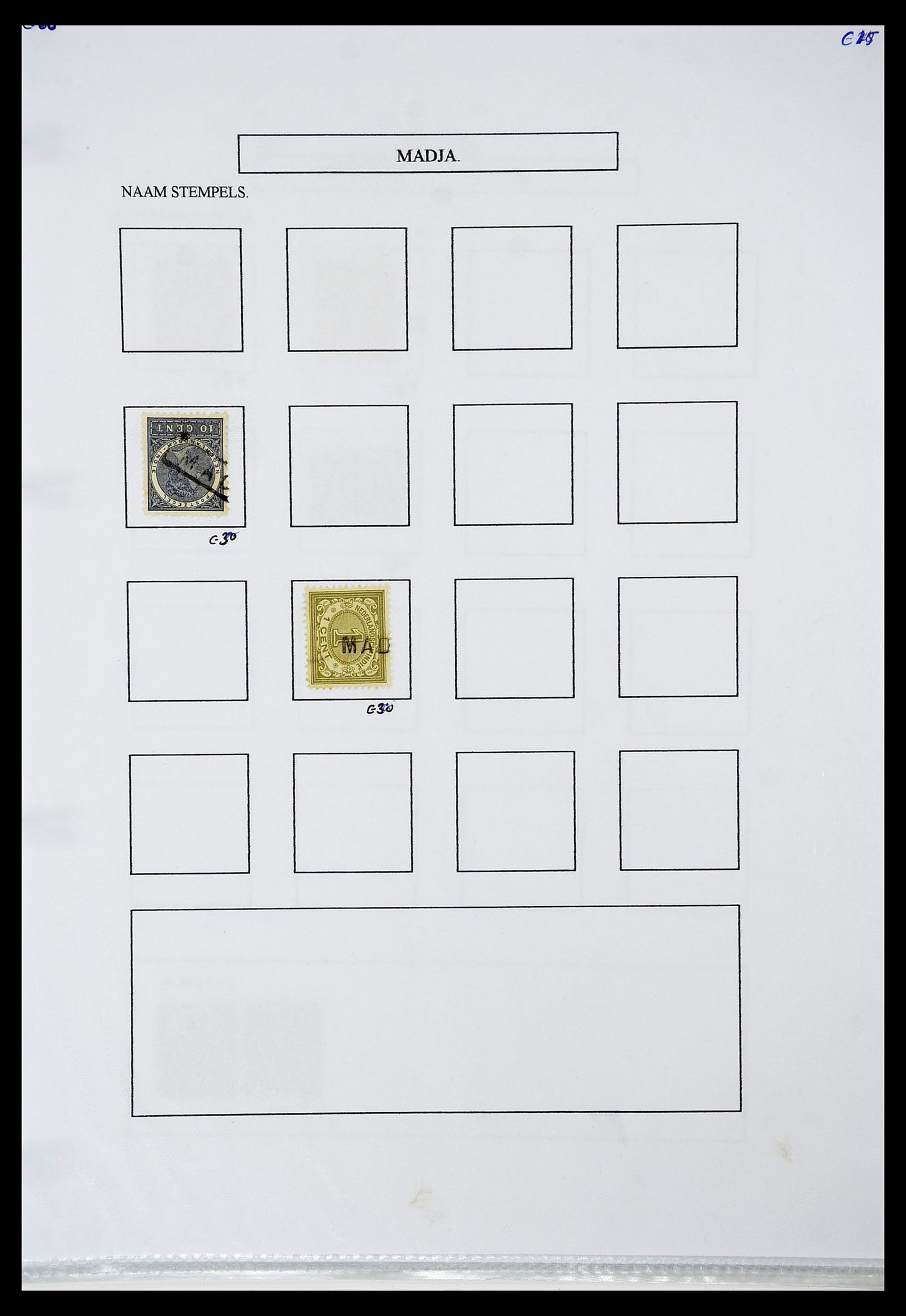 34663 056 - Stamp Collection 34663 Dutch east Indies namecancels.