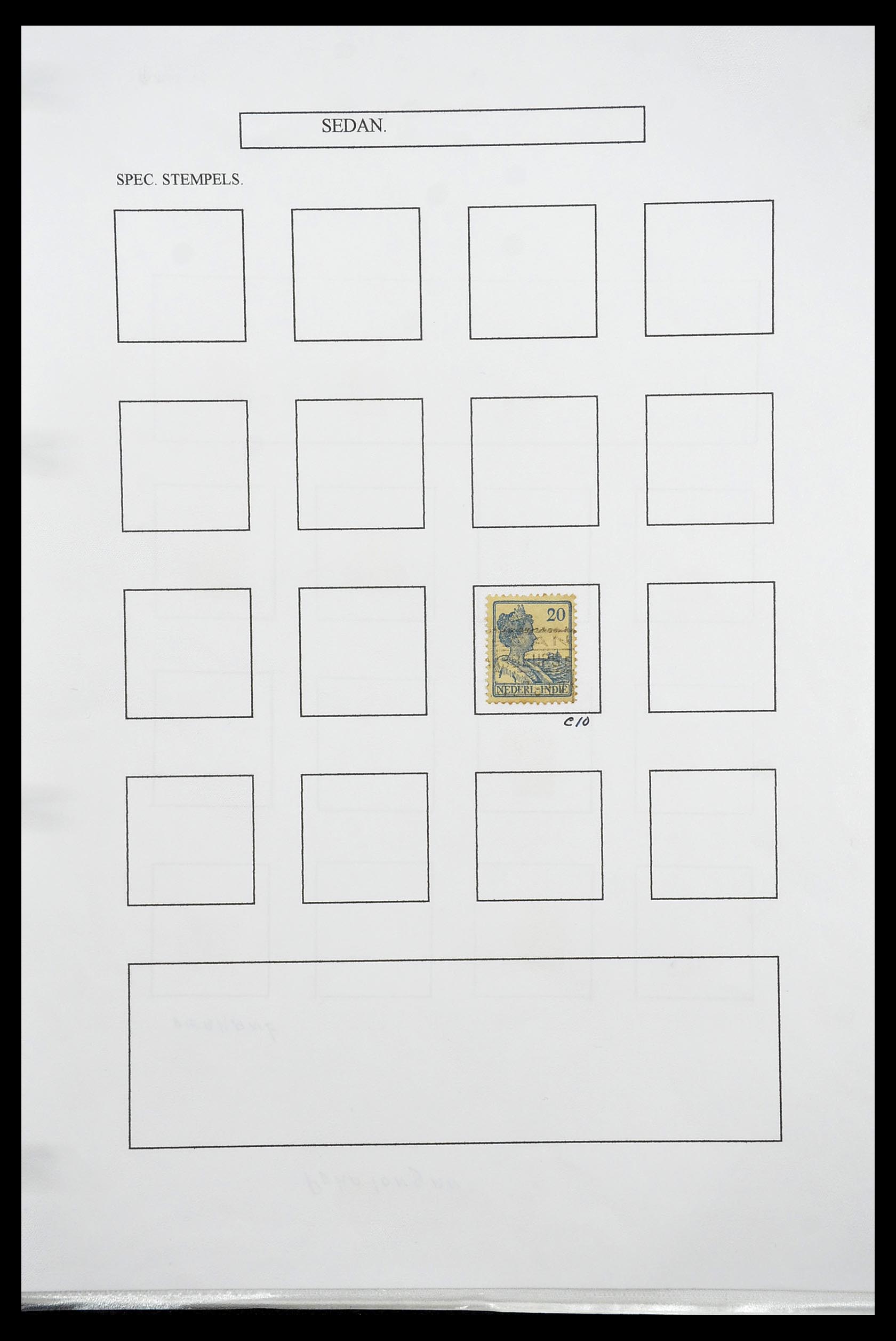 34663 101 - Postzegelverzameling 34663 Nederlands Indië naamstempels.