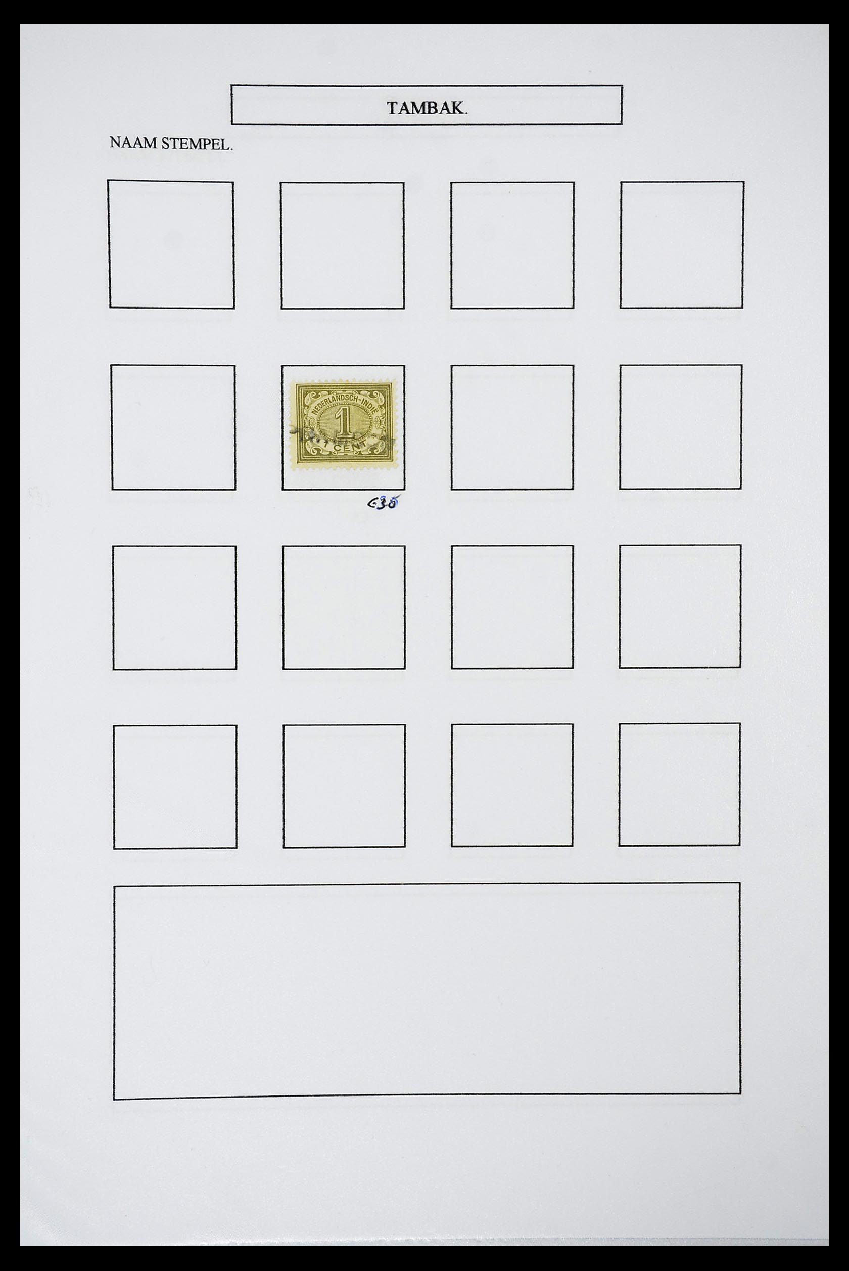 34663 122 - Postzegelverzameling 34663 Nederlands Indië naamstempels.