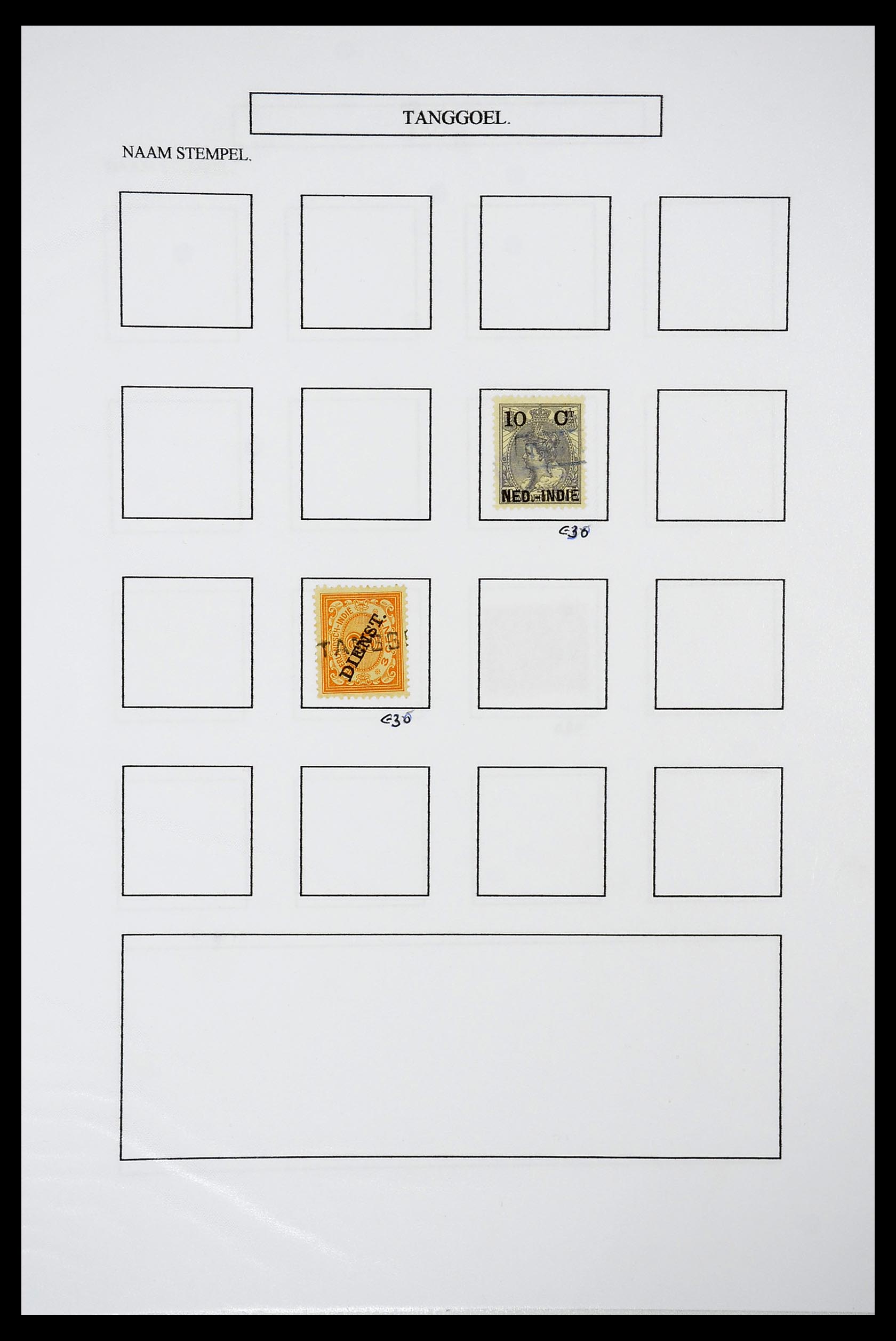 34663 126 - Postzegelverzameling 34663 Nederlands Indië naamstempels.