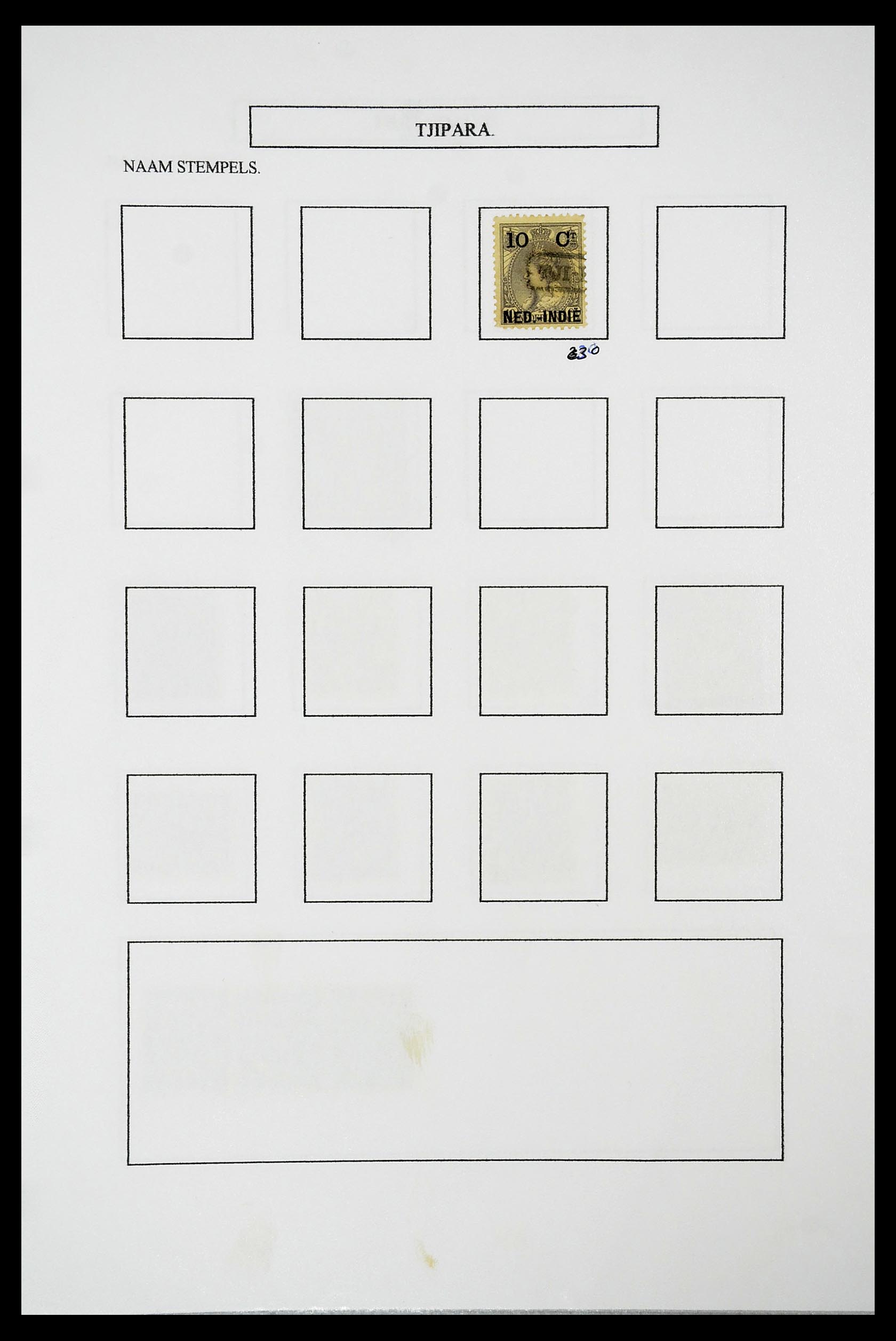 34663 141 - Postzegelverzameling 34663 Nederlands Indië naamstempels.