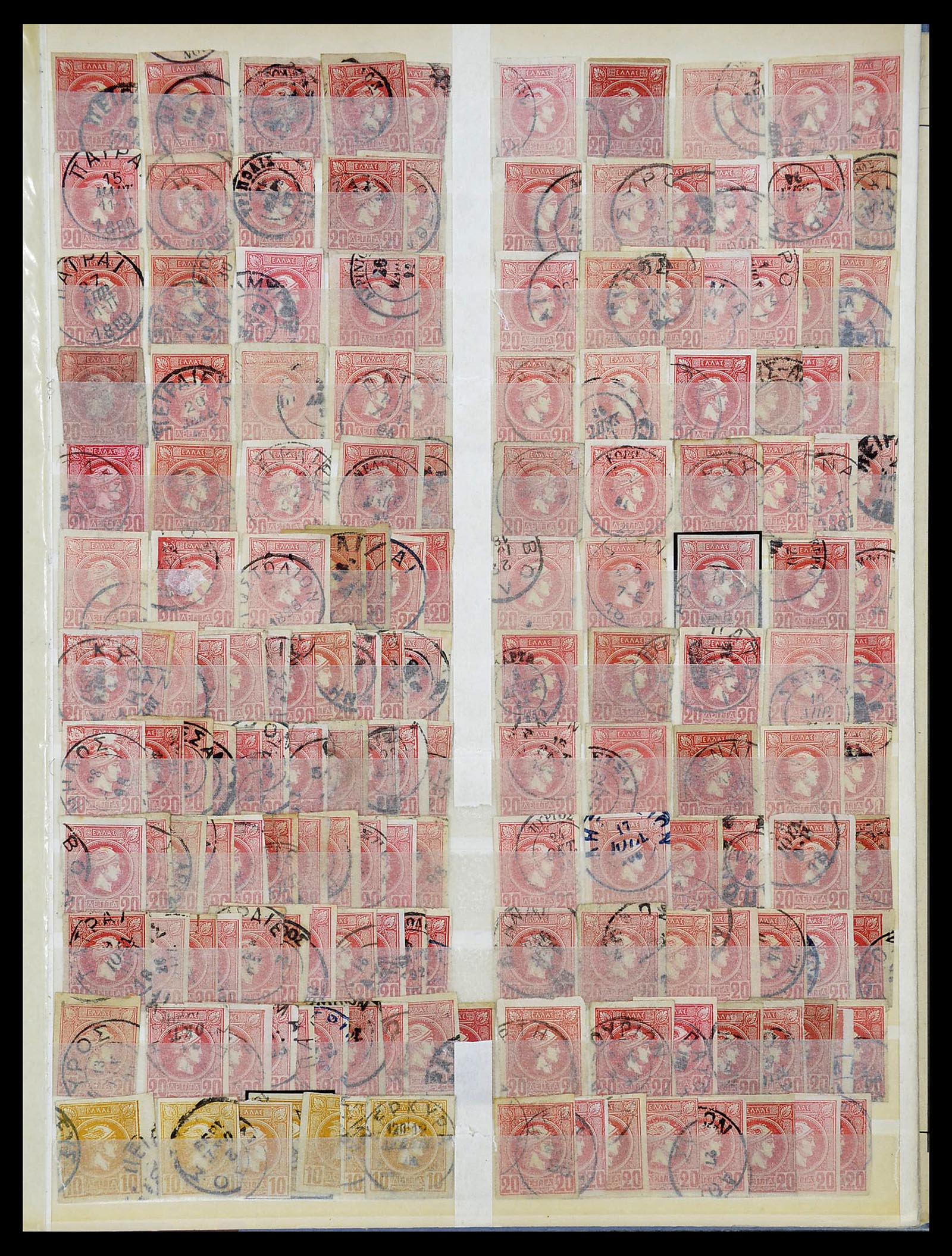 34665 063 - Postzegelverzameling 34665 Griekenland Hermeskoppen 1861-1899.