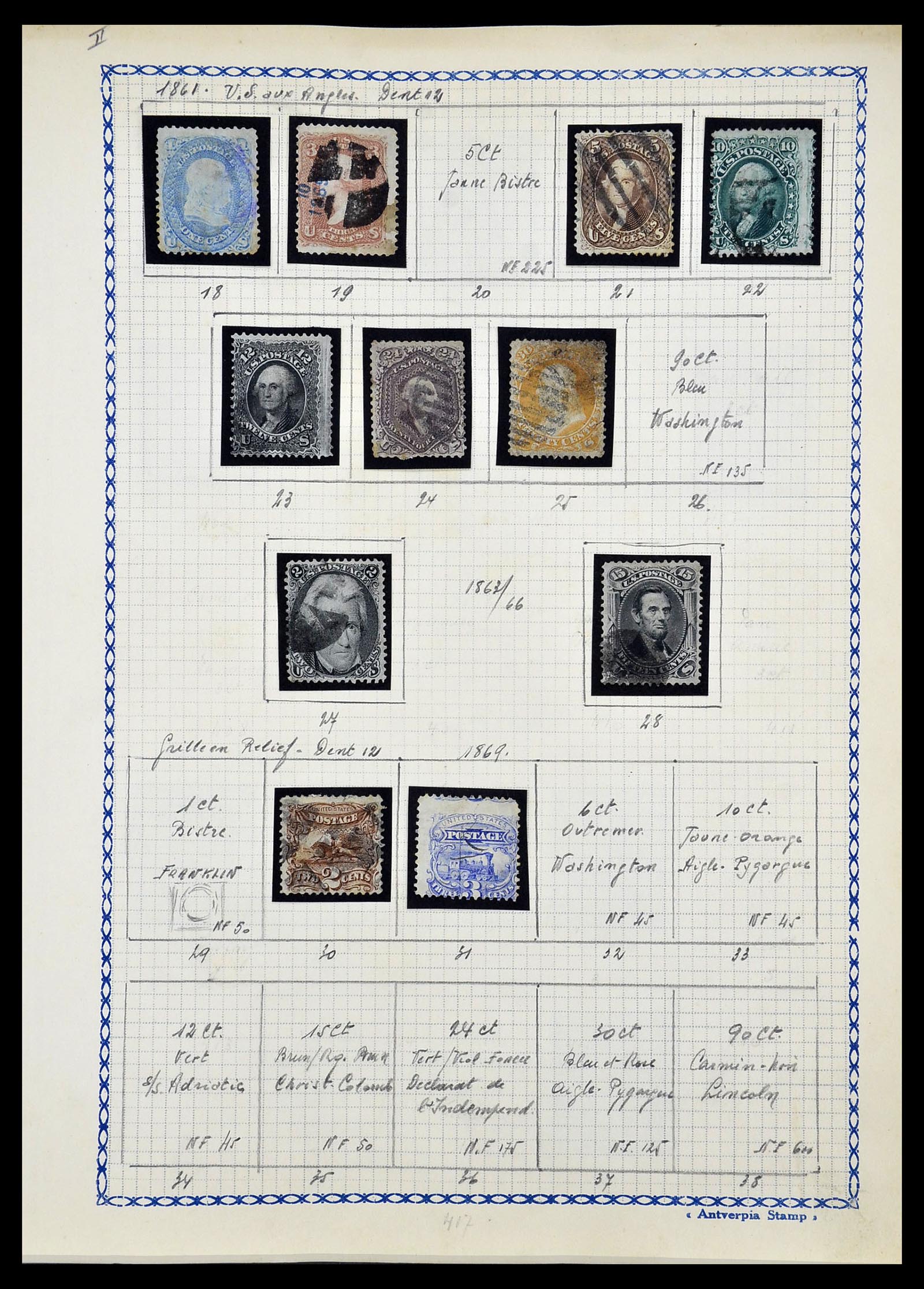 34669 002 - Stamp Collection 34669 USA 1851-1938.