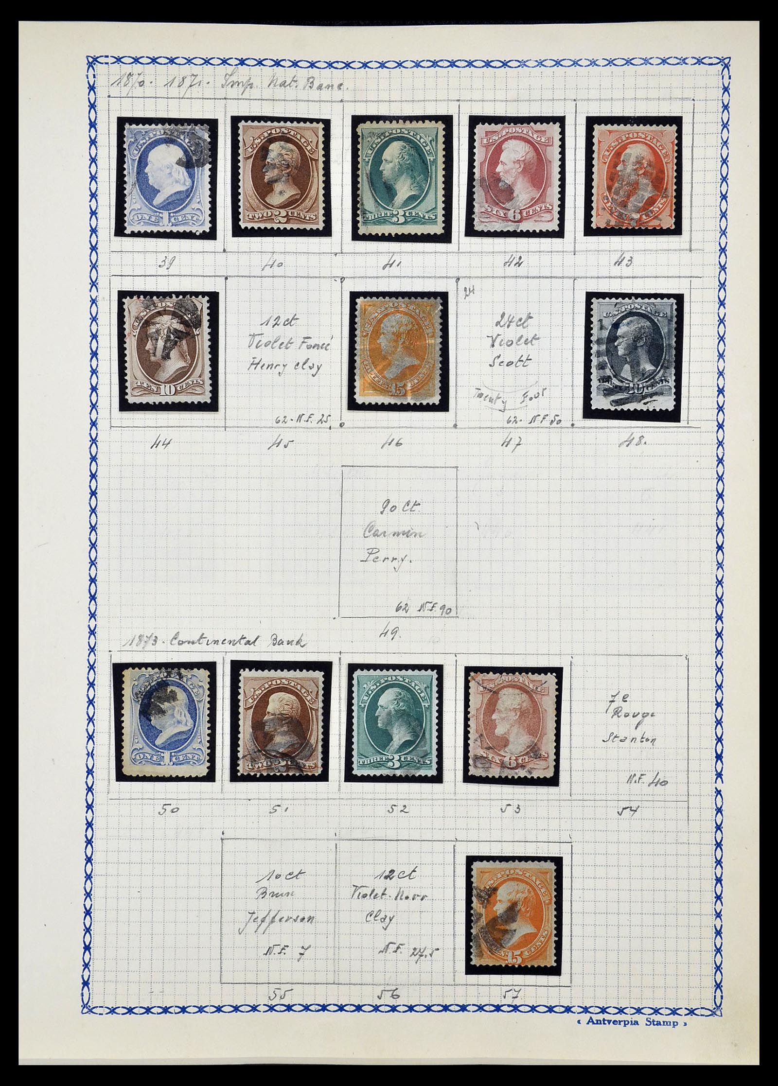34669 003 - Stamp Collection 34669 USA 1851-1938.