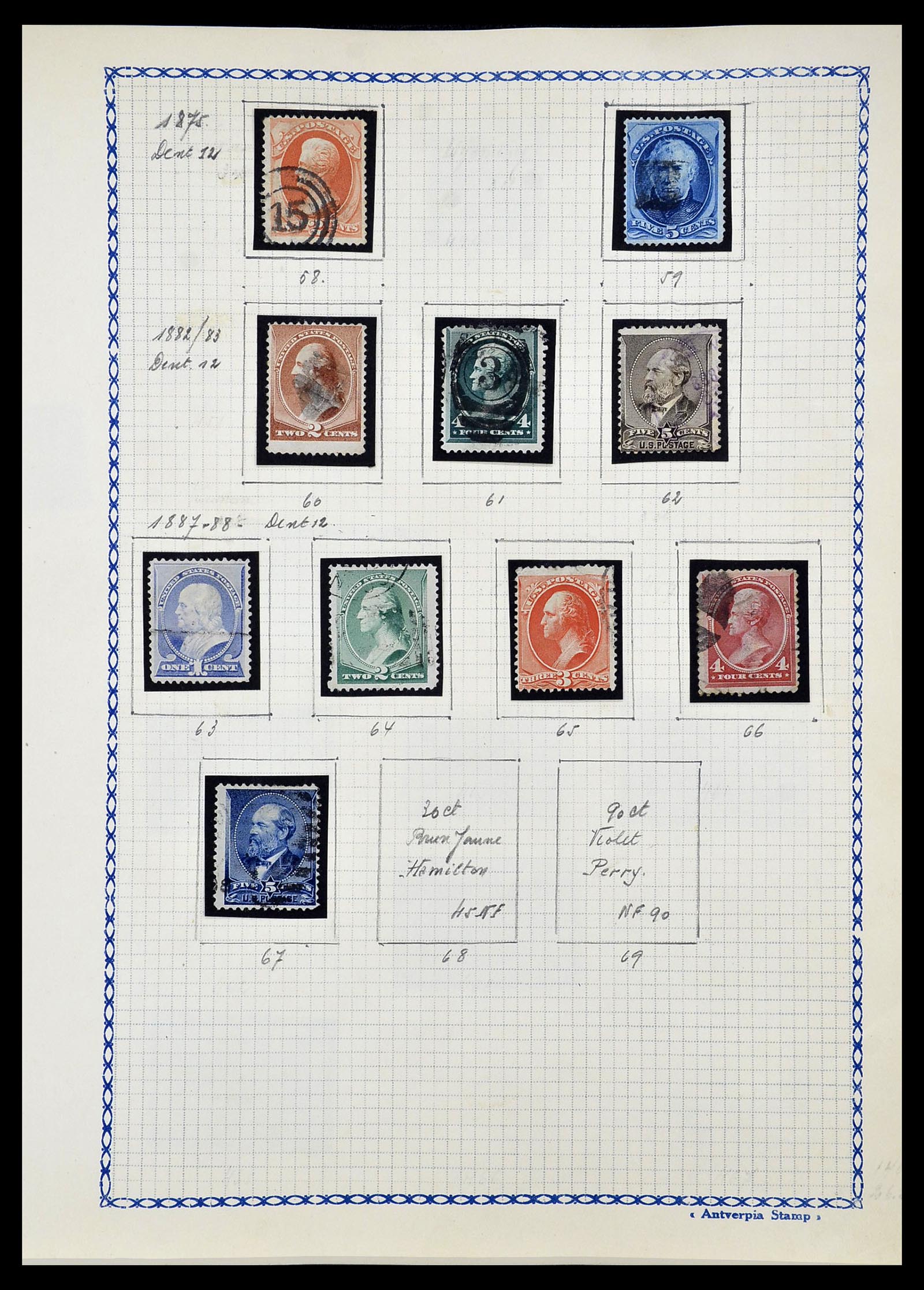 34669 004 - Postzegelverzameling 34669 USA 1851-1938.