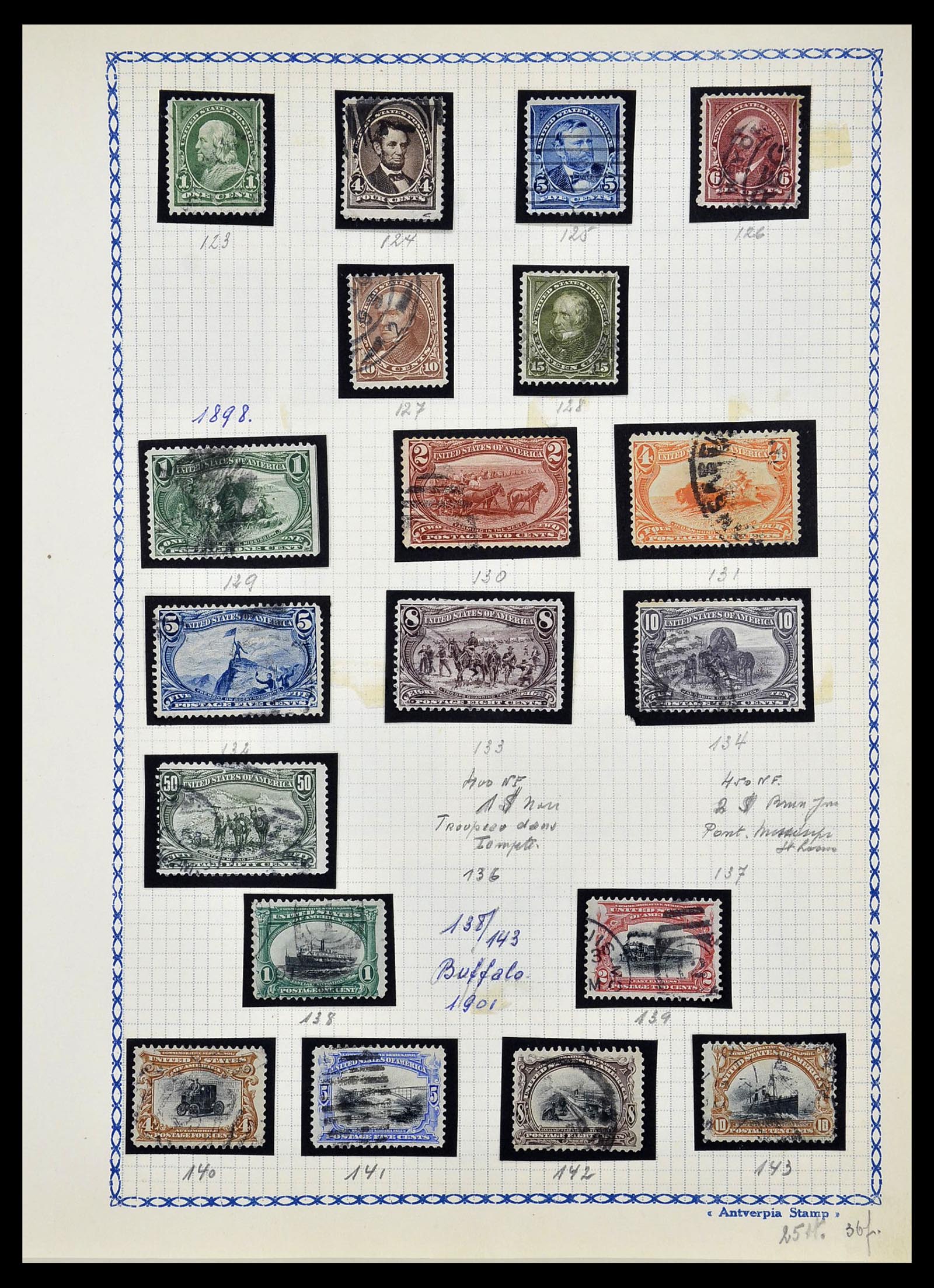 34669 007 - Stamp Collection 34669 USA 1851-1938.