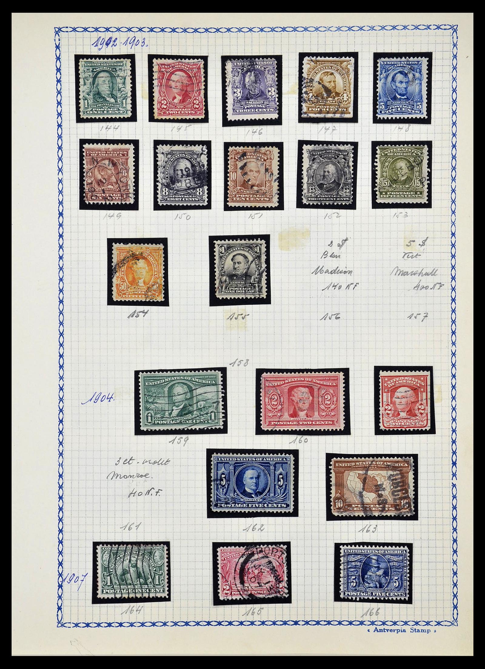 34669 008 - Postzegelverzameling 34669 USA 1851-1938.