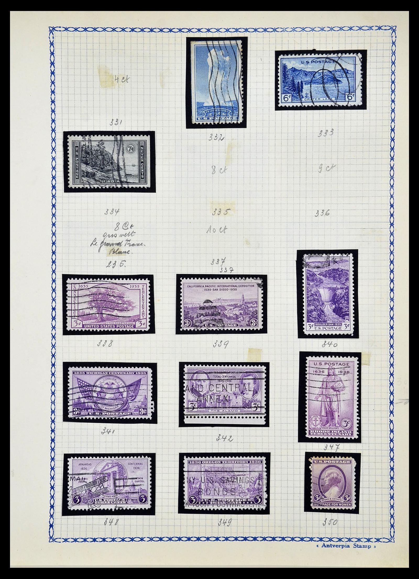 34669 015 - Stamp Collection 34669 USA 1851-1938.