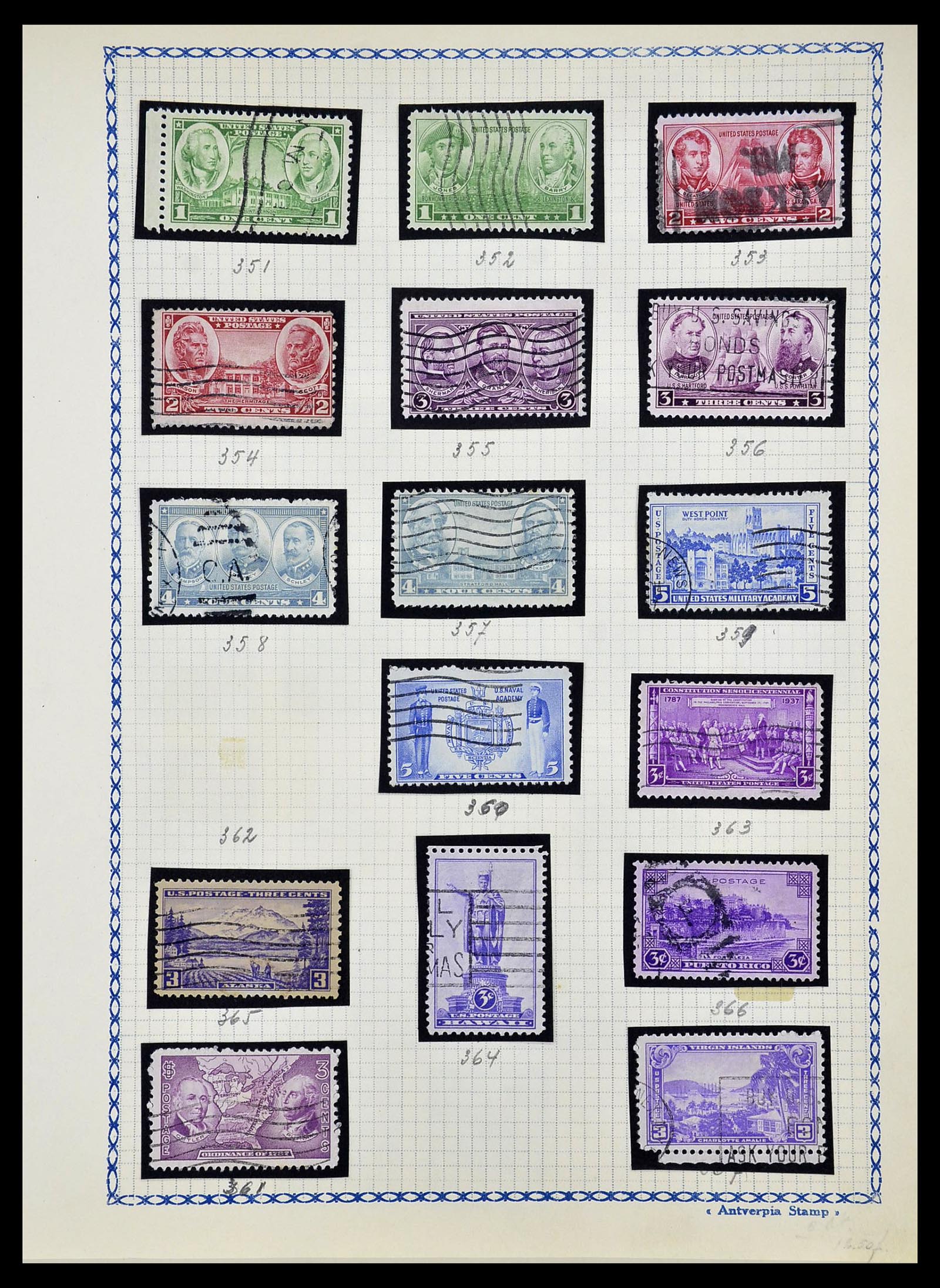 34669 016 - Stamp Collection 34669 USA 1851-1938.