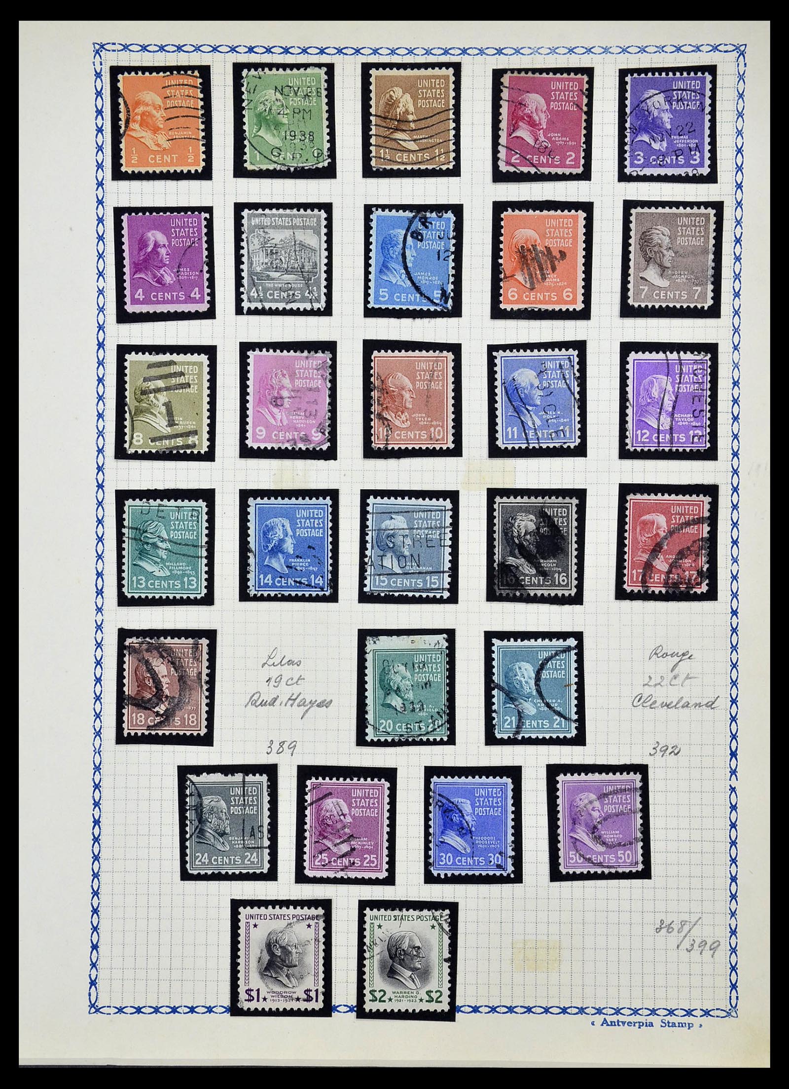 34669 017 - Postzegelverzameling 34669 USA 1851-1938.