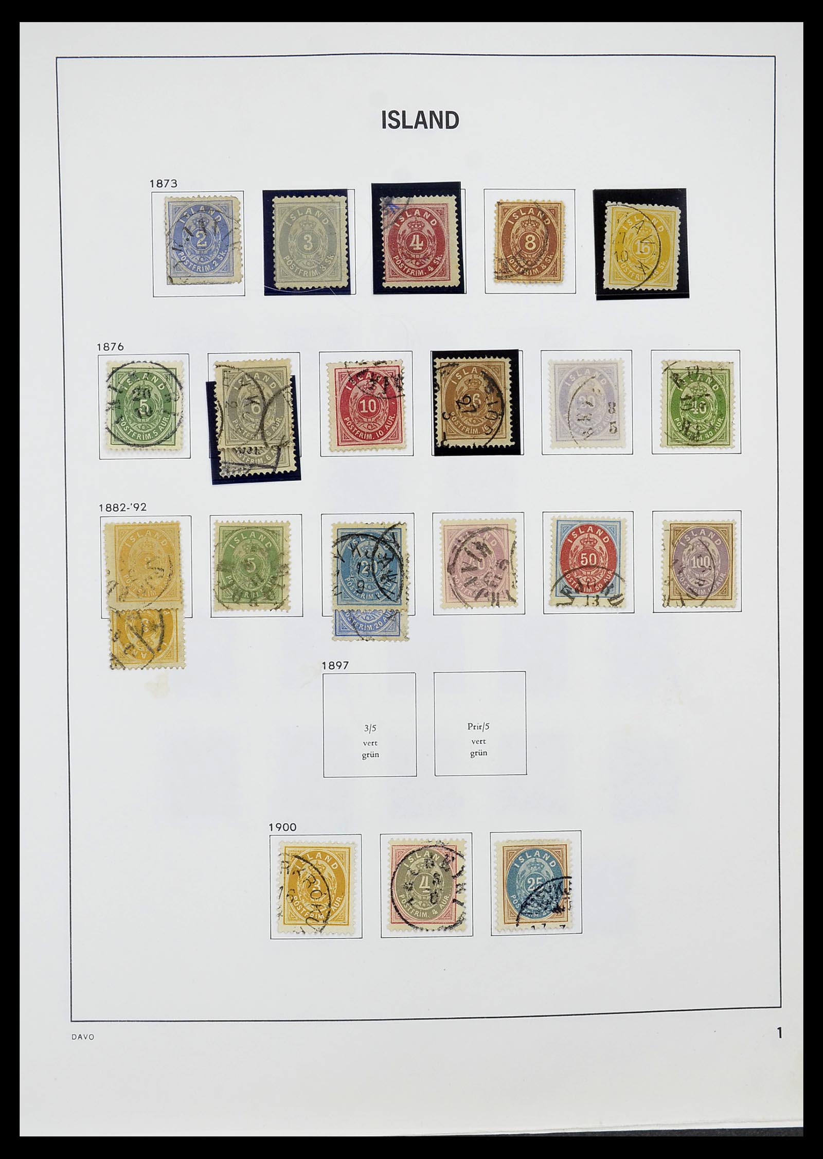 34670 001 - Postzegelverzameling 34670 IJsland 1873-1995.