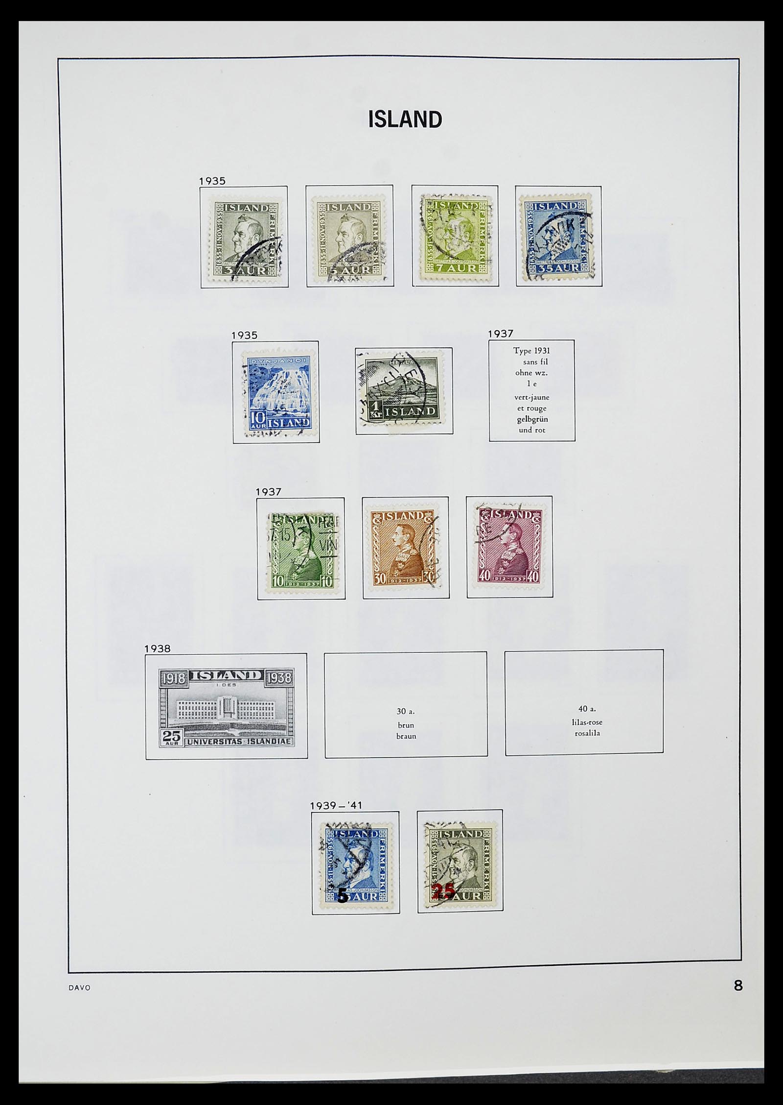 34670 009 - Postzegelverzameling 34670 IJsland 1873-1995.