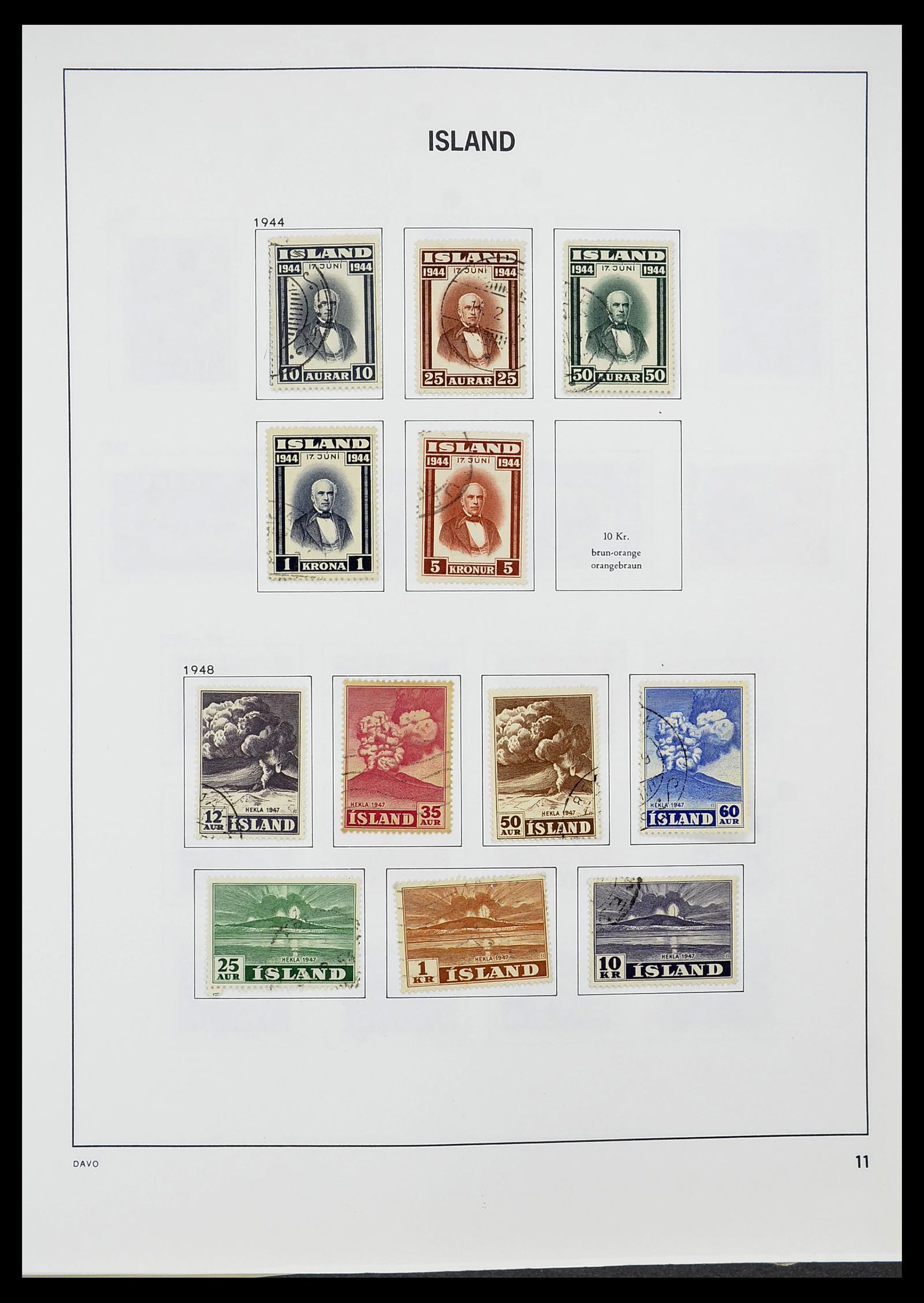 34670 012 - Postzegelverzameling 34670 IJsland 1873-1995.