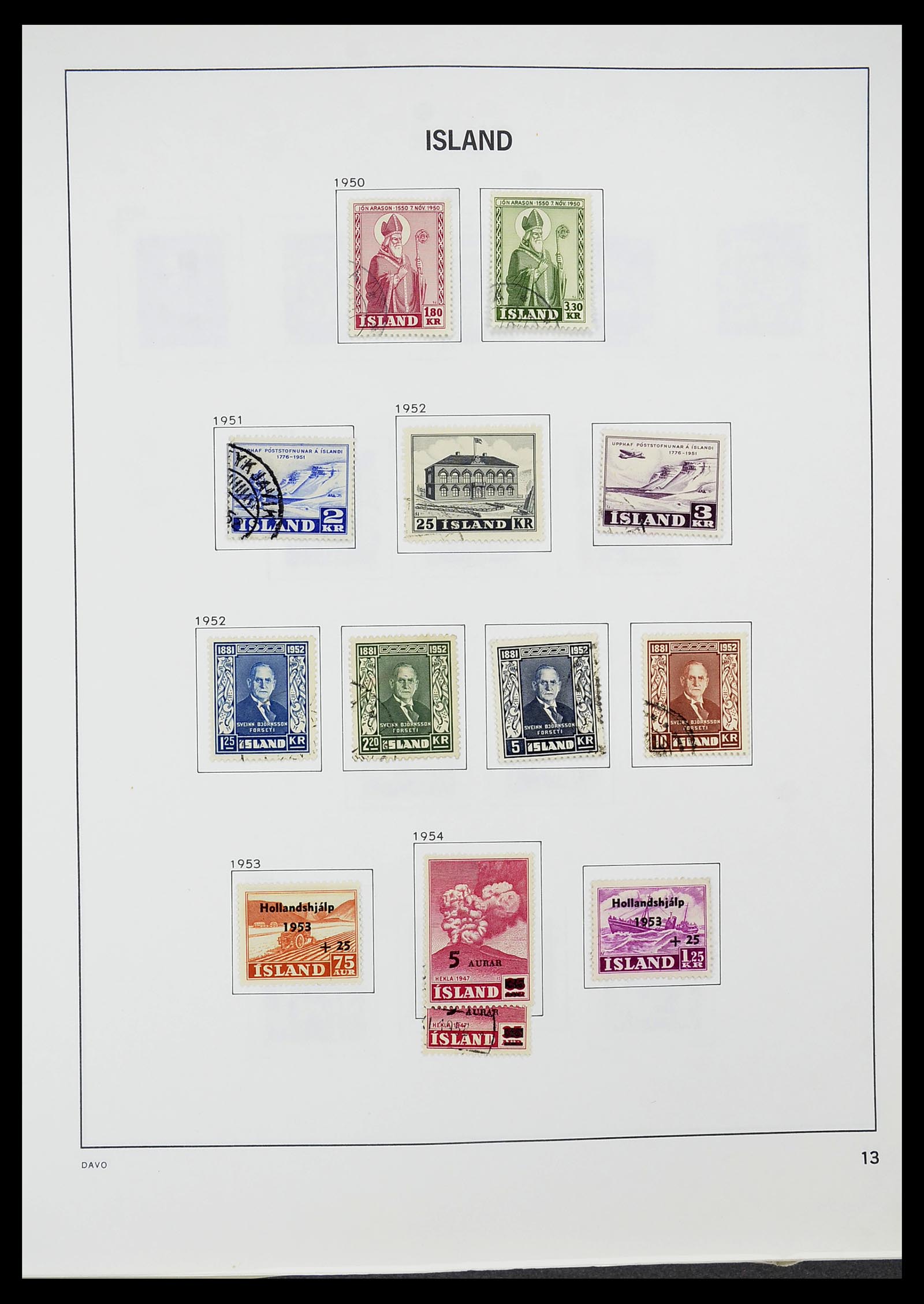 34670 014 - Postzegelverzameling 34670 IJsland 1873-1995.