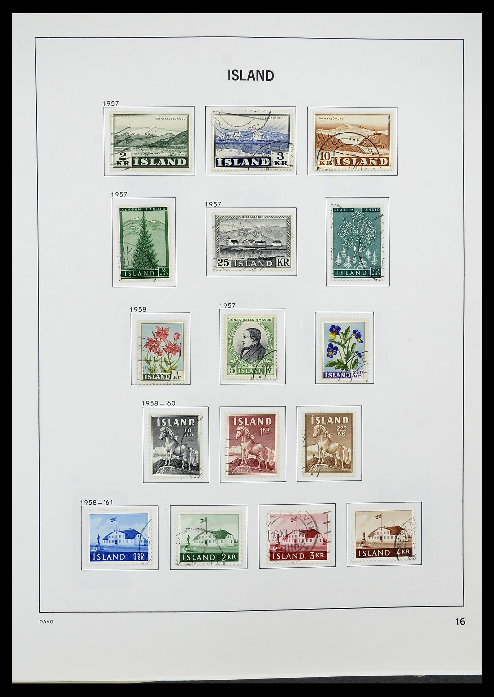 34670 017 - Postzegelverzameling 34670 IJsland 1873-1995.