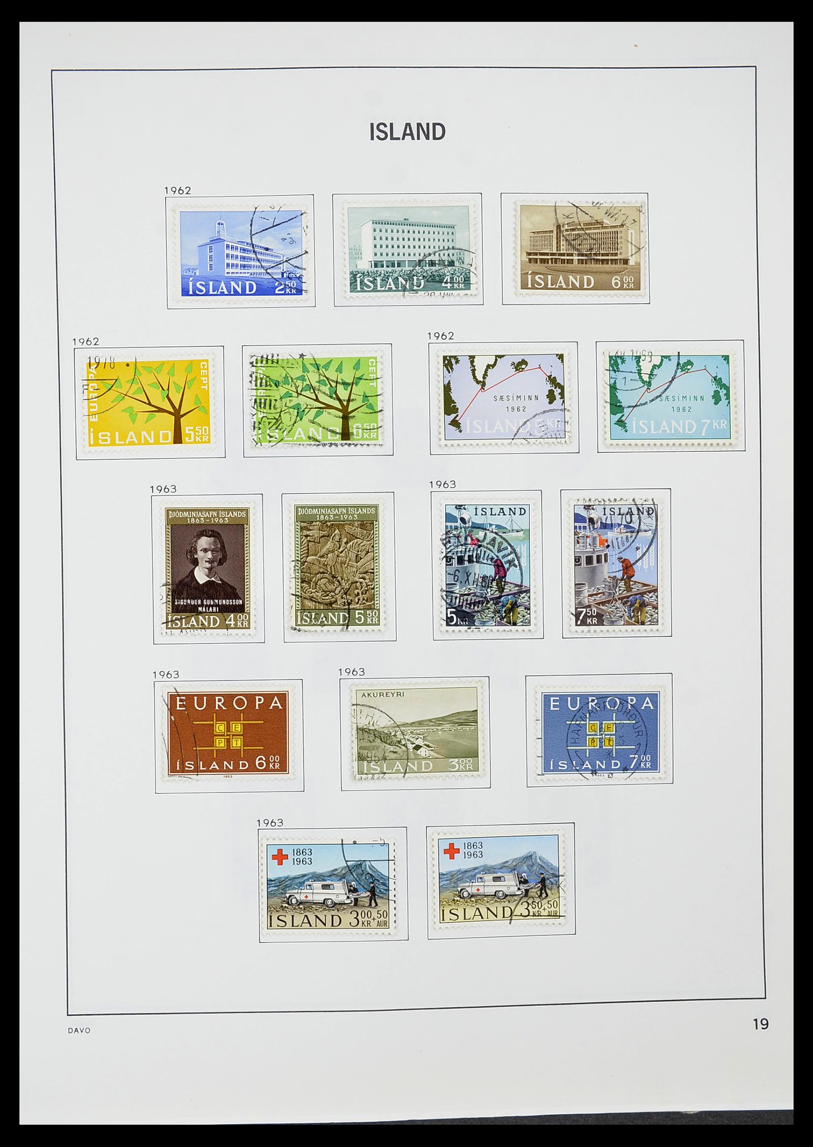 34670 020 - Postzegelverzameling 34670 IJsland 1873-1995.