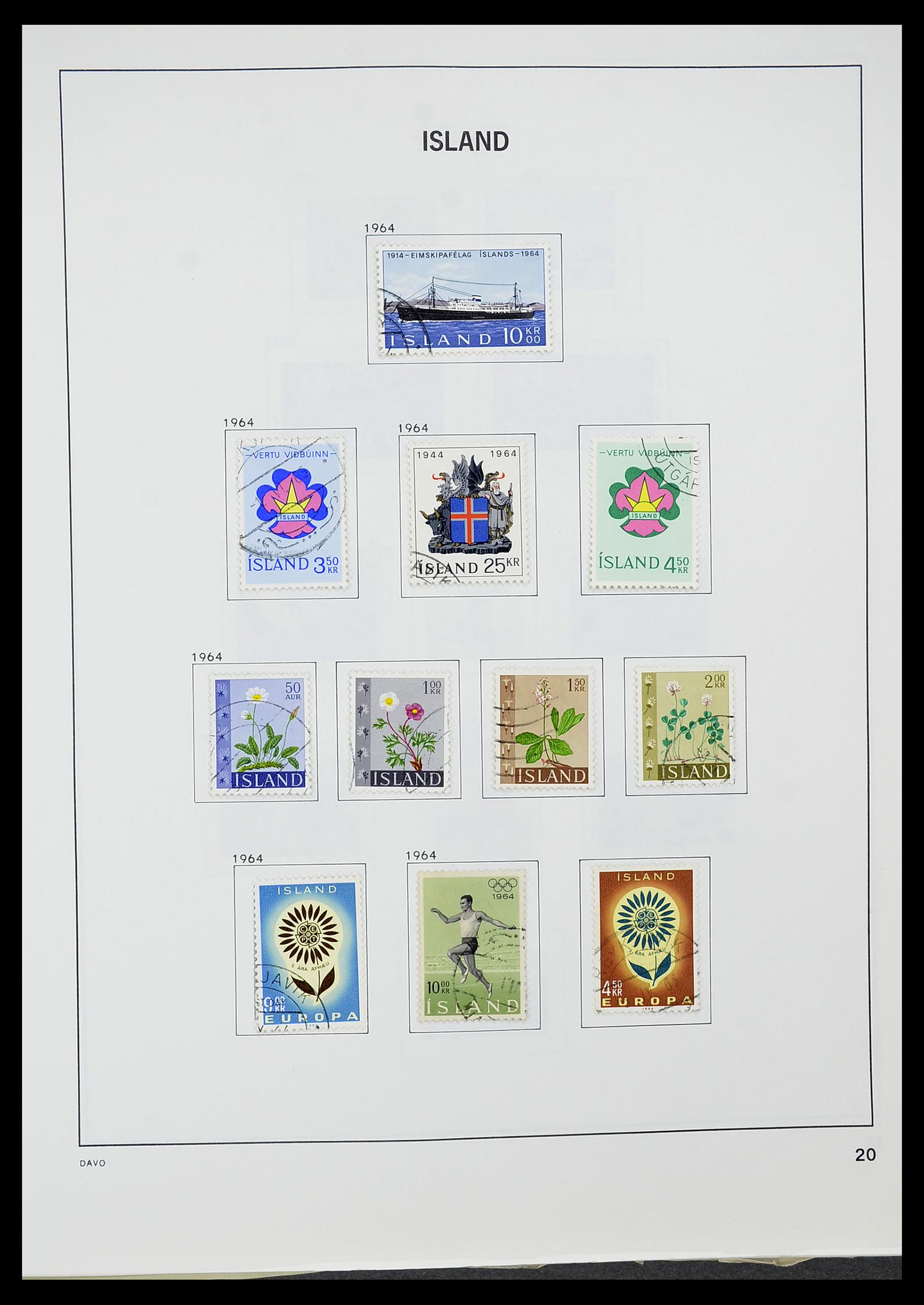 34670 021 - Postzegelverzameling 34670 IJsland 1873-1995.