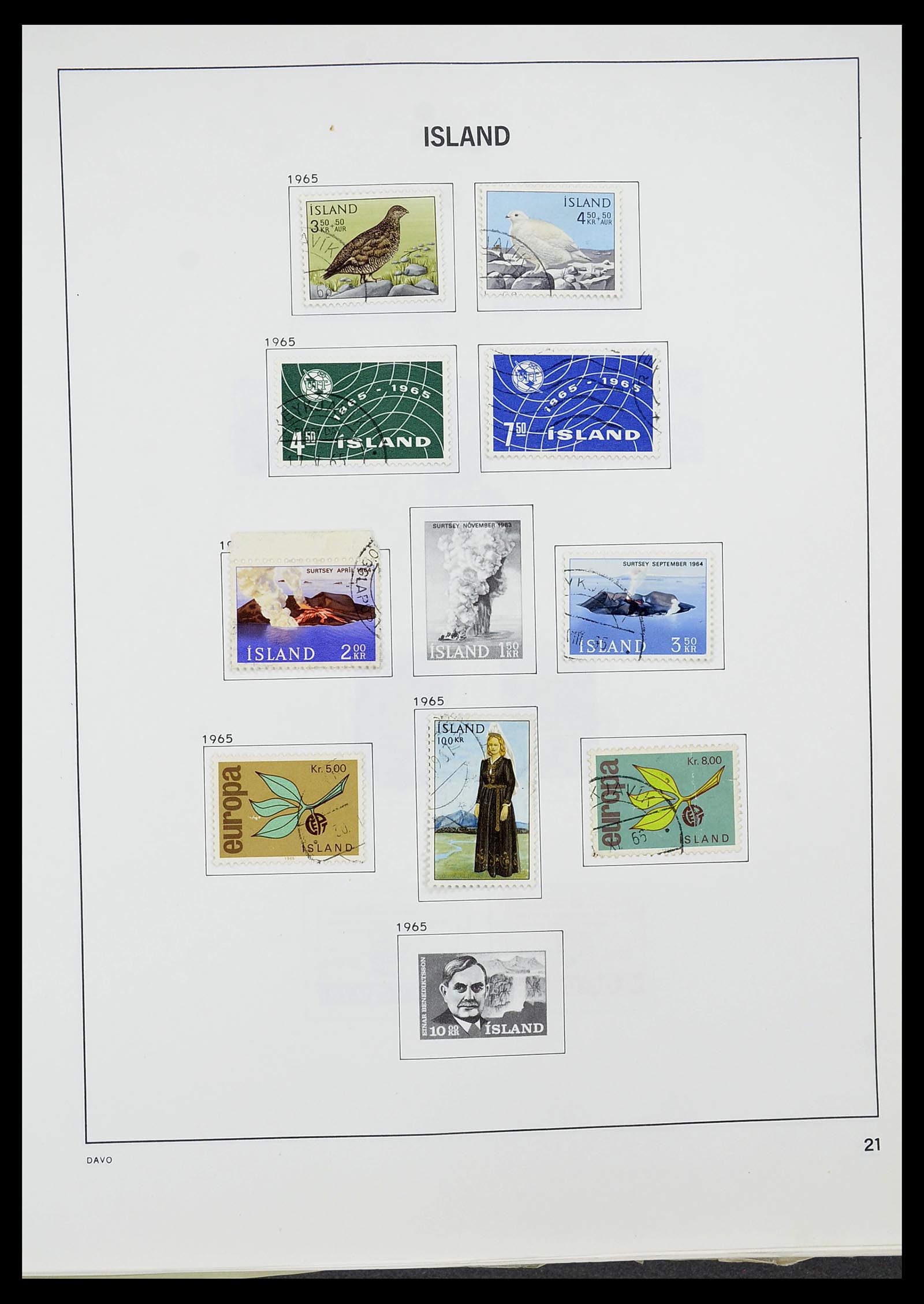 34670 022 - Postzegelverzameling 34670 IJsland 1873-1995.