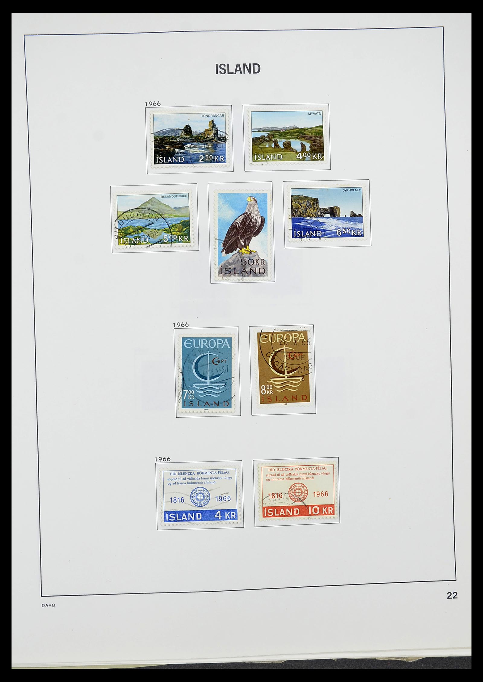 34670 023 - Postzegelverzameling 34670 IJsland 1873-1995.