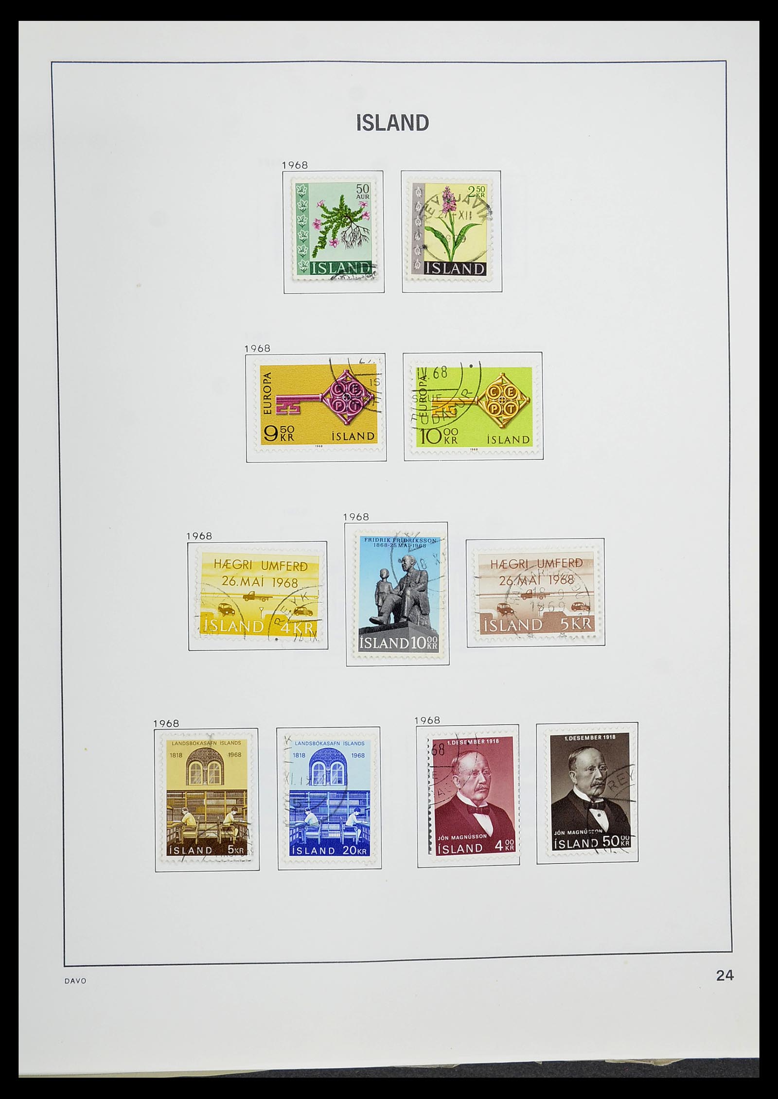 34670 024 - Postzegelverzameling 34670 IJsland 1873-1995.
