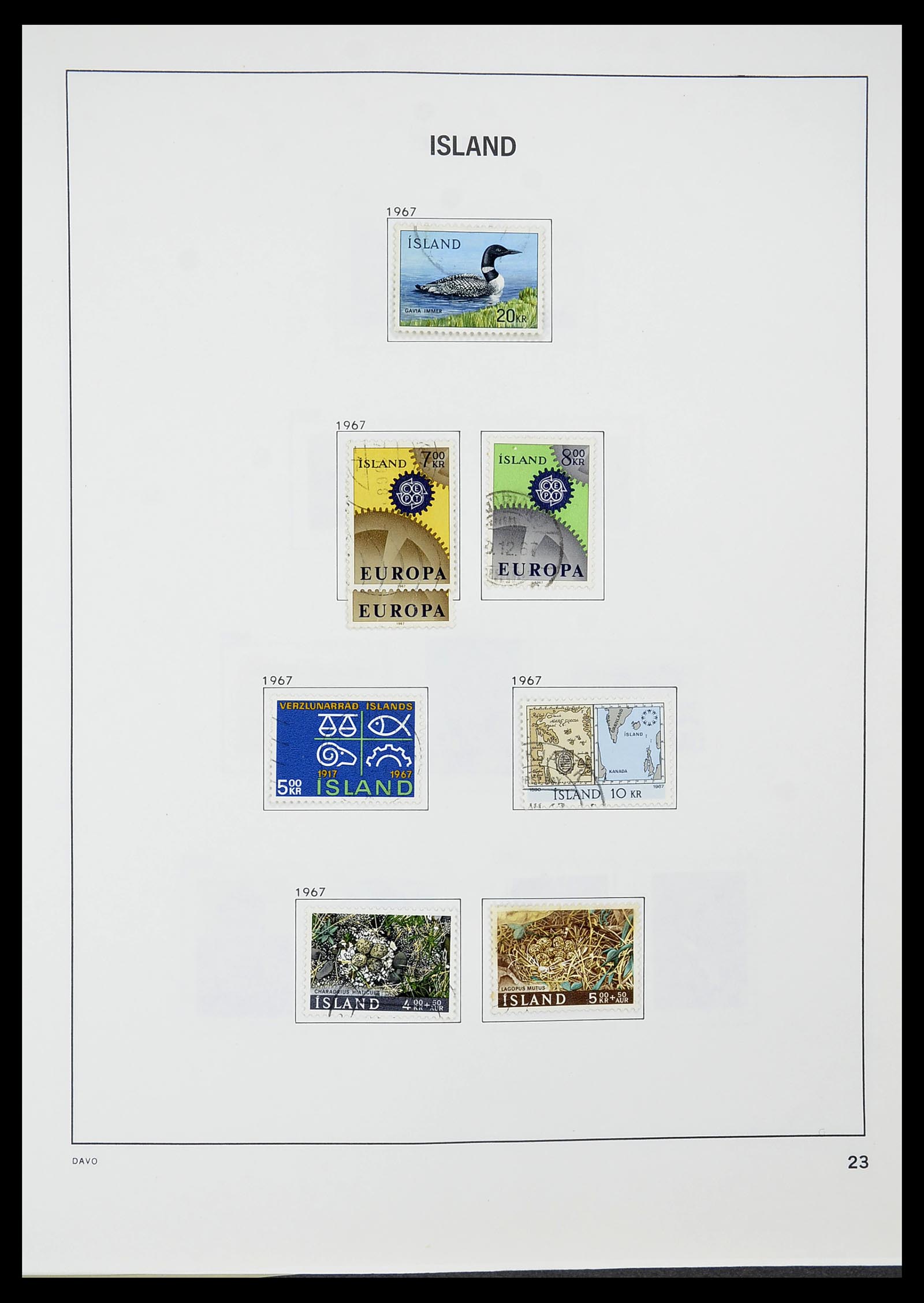 34670 025 - Postzegelverzameling 34670 IJsland 1873-1995.