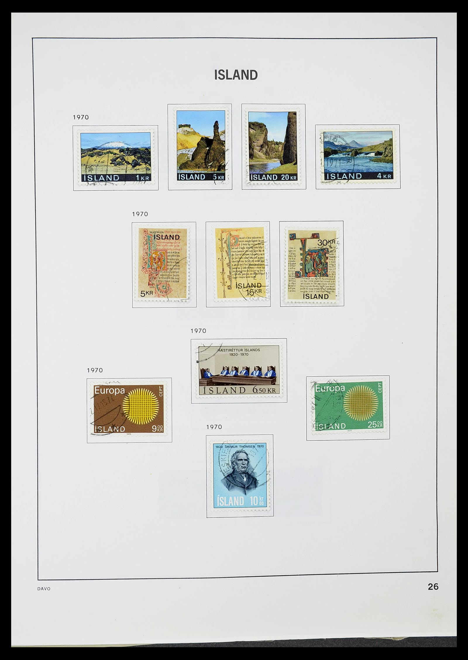 34670 027 - Postzegelverzameling 34670 IJsland 1873-1995.