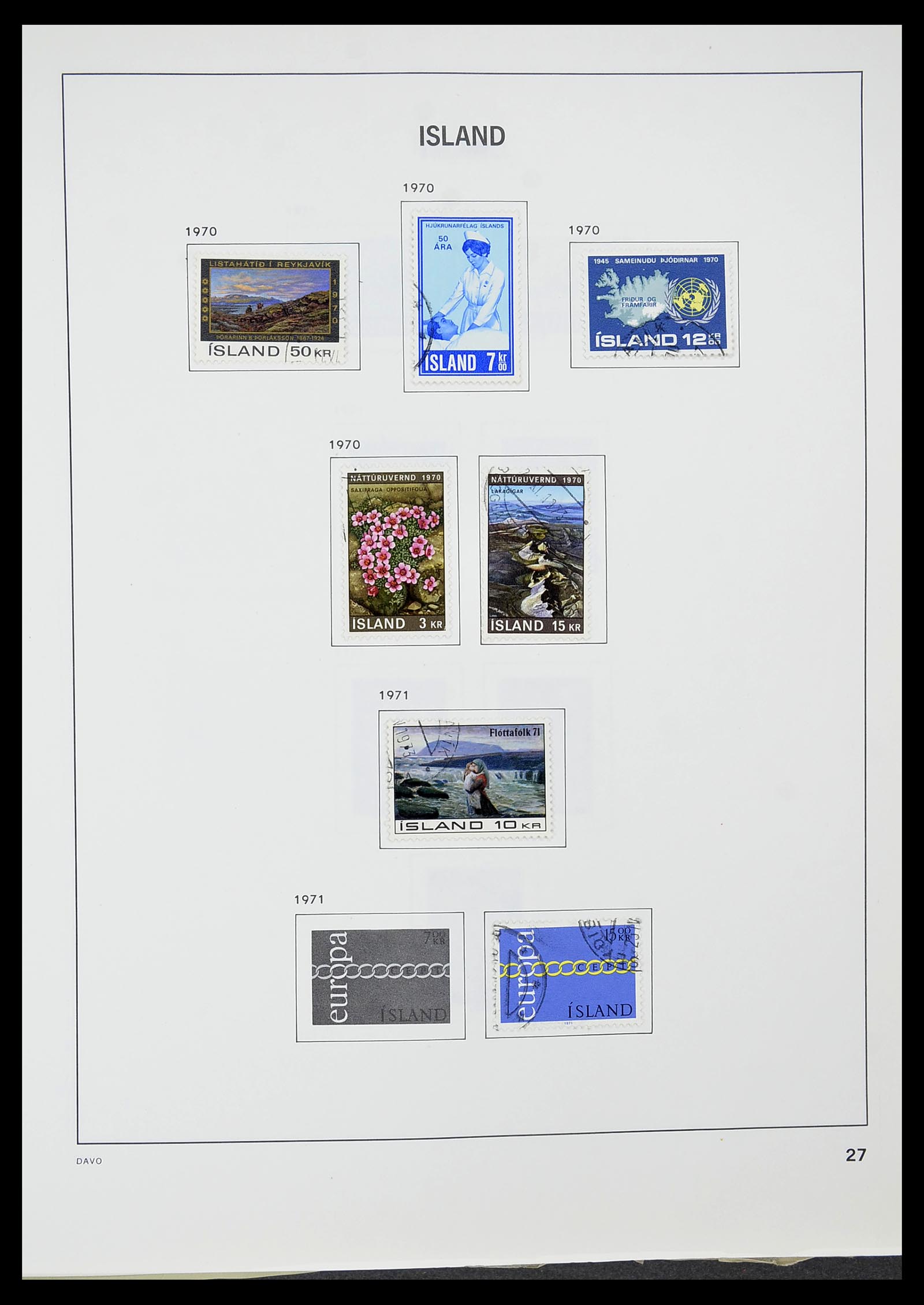 34670 028 - Postzegelverzameling 34670 IJsland 1873-1995.
