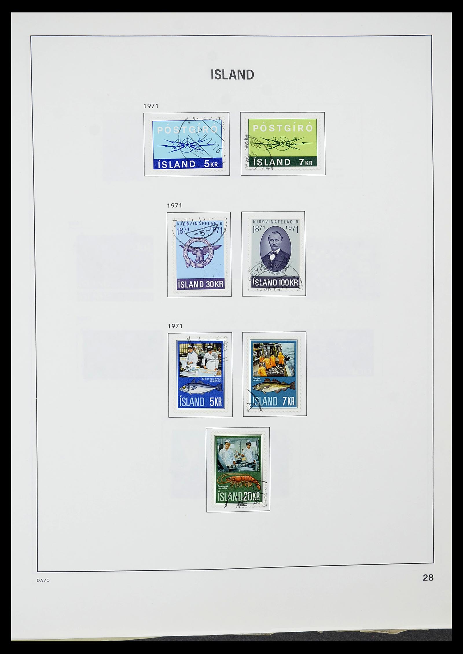 34670 029 - Postzegelverzameling 34670 IJsland 1873-1995.