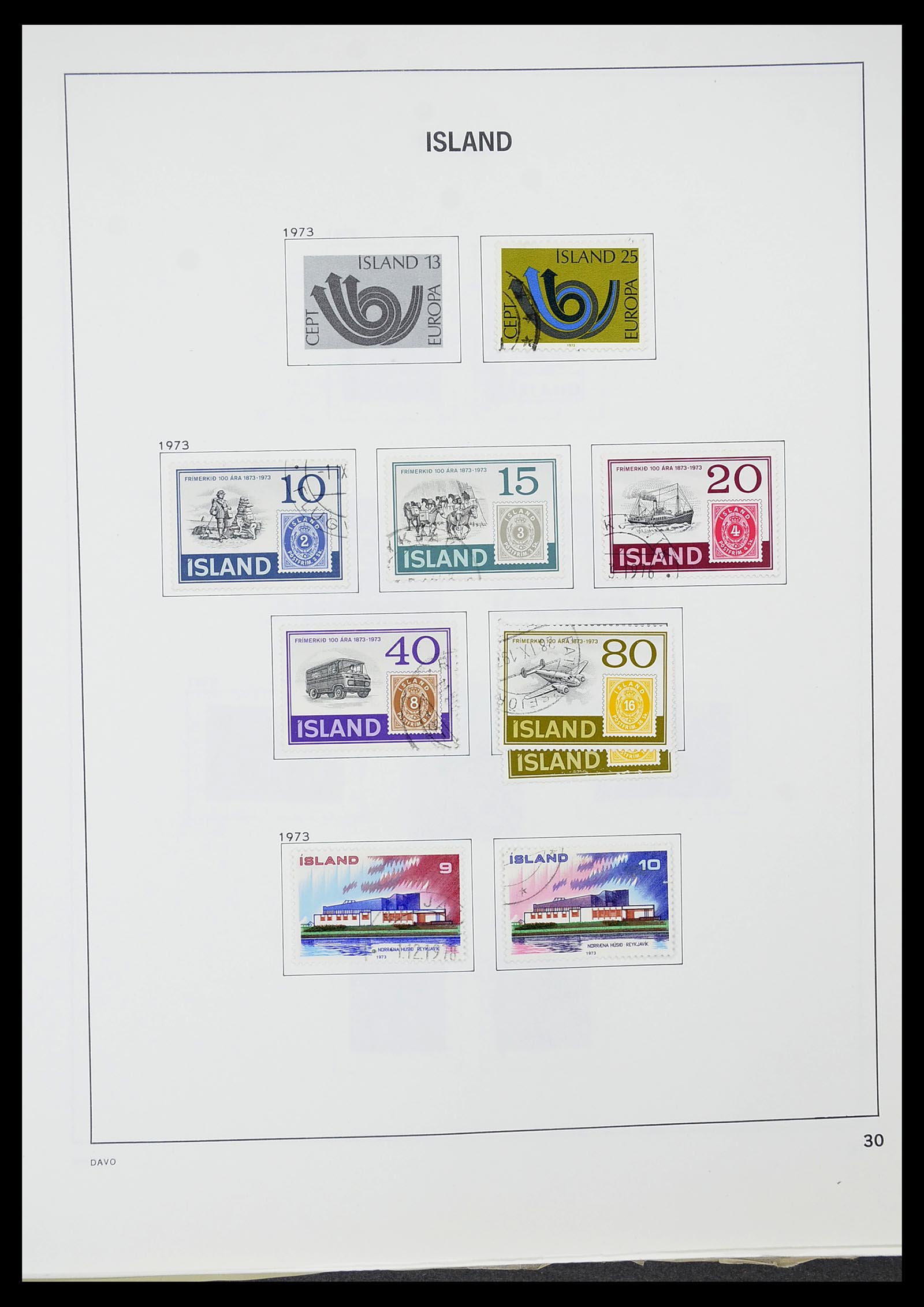 34670 031 - Postzegelverzameling 34670 IJsland 1873-1995.
