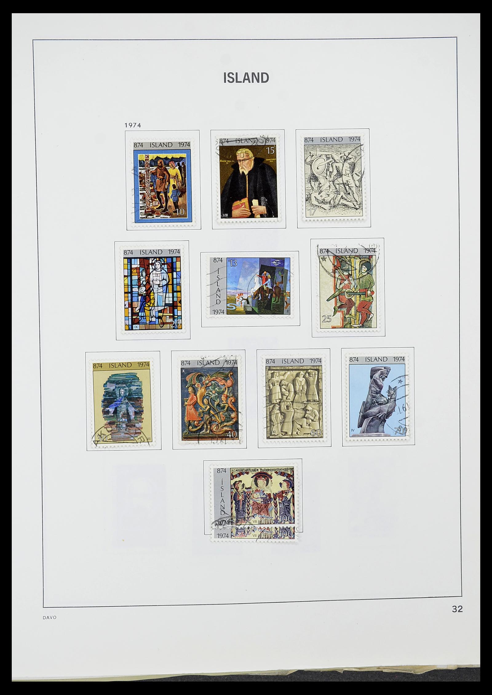 34670 033 - Postzegelverzameling 34670 IJsland 1873-1995.