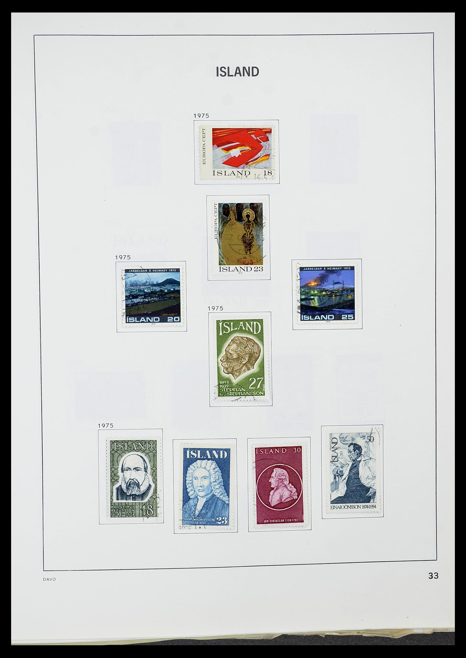 34670 034 - Postzegelverzameling 34670 IJsland 1873-1995.