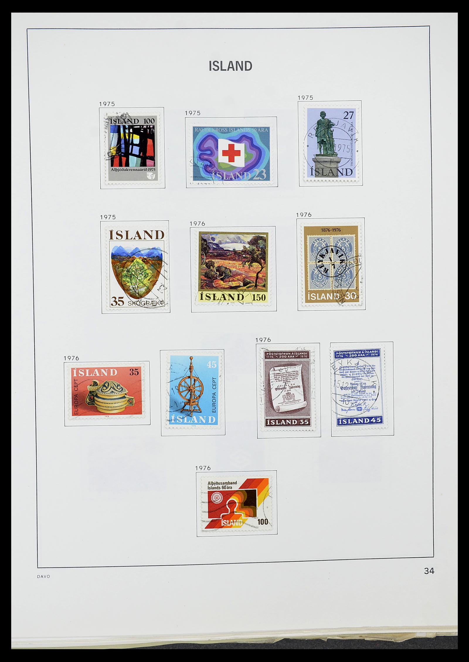 34670 035 - Postzegelverzameling 34670 IJsland 1873-1995.