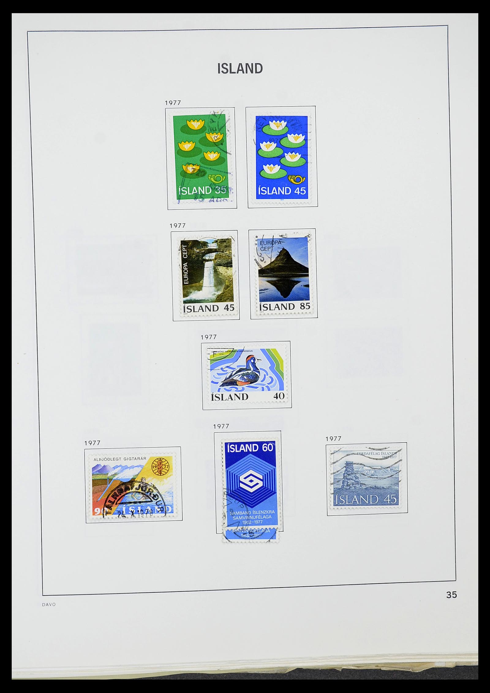 34670 036 - Postzegelverzameling 34670 IJsland 1873-1995.