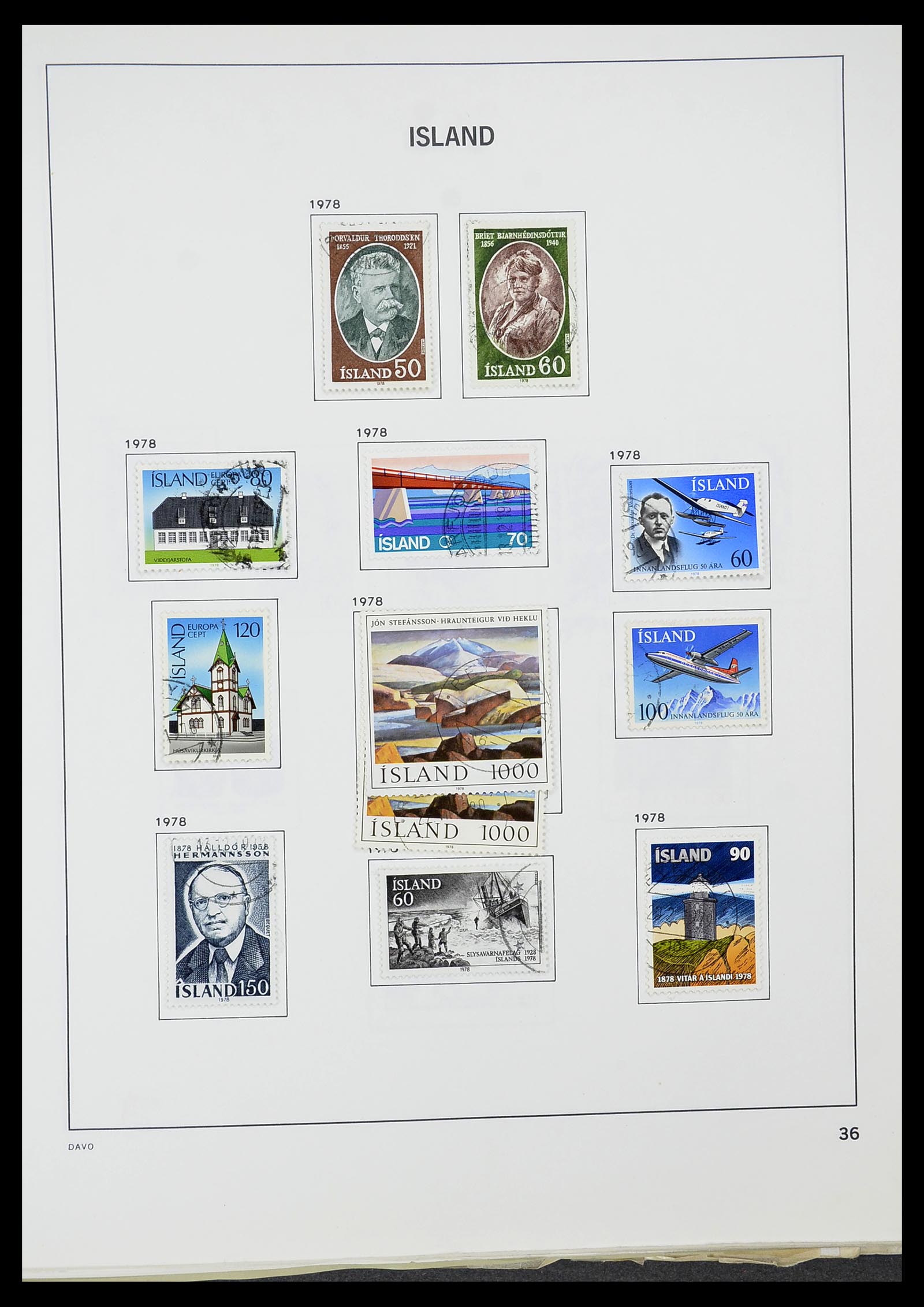 34670 037 - Postzegelverzameling 34670 IJsland 1873-1995.