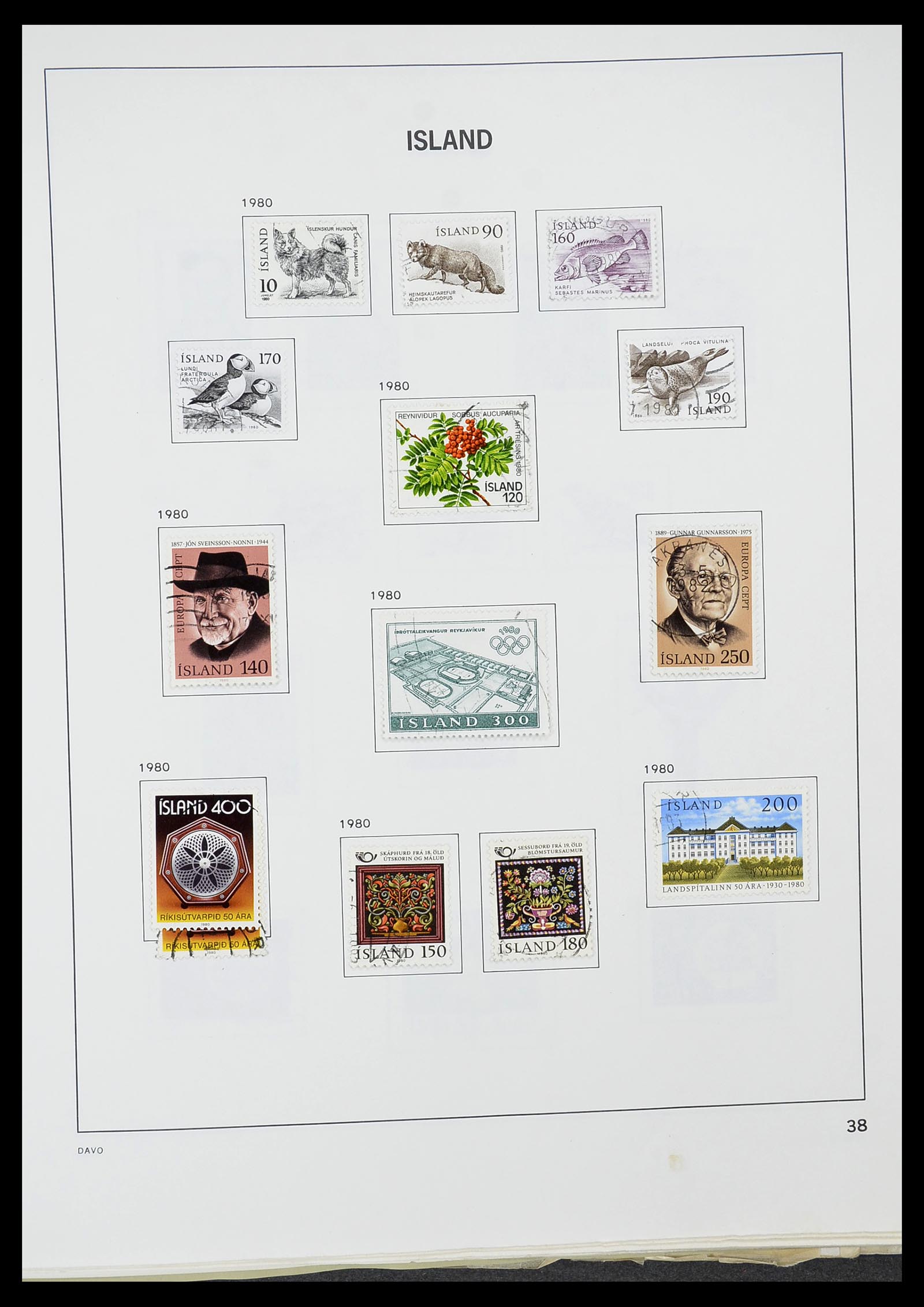 34670 039 - Postzegelverzameling 34670 IJsland 1873-1995.