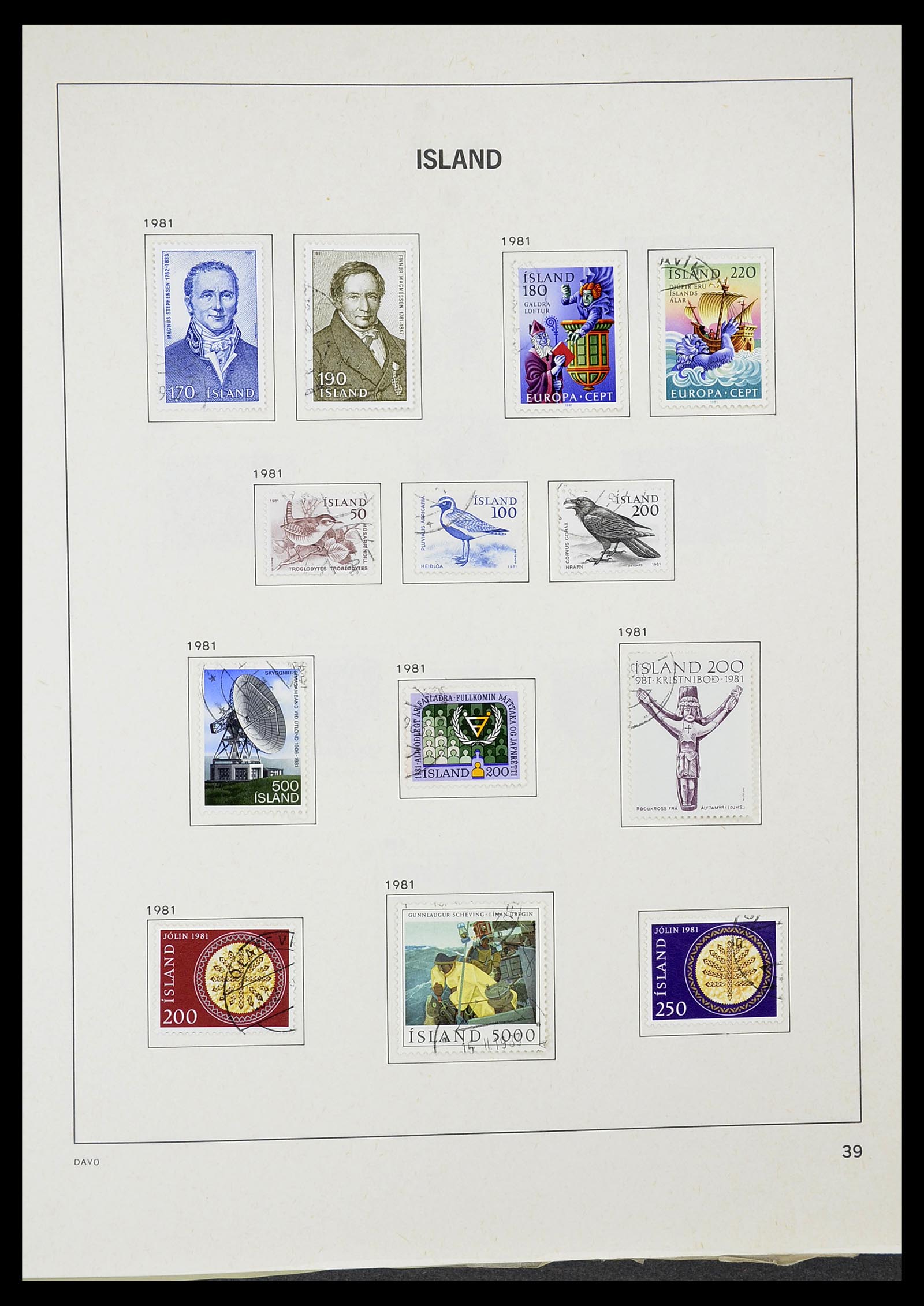 34670 040 - Postzegelverzameling 34670 IJsland 1873-1995.