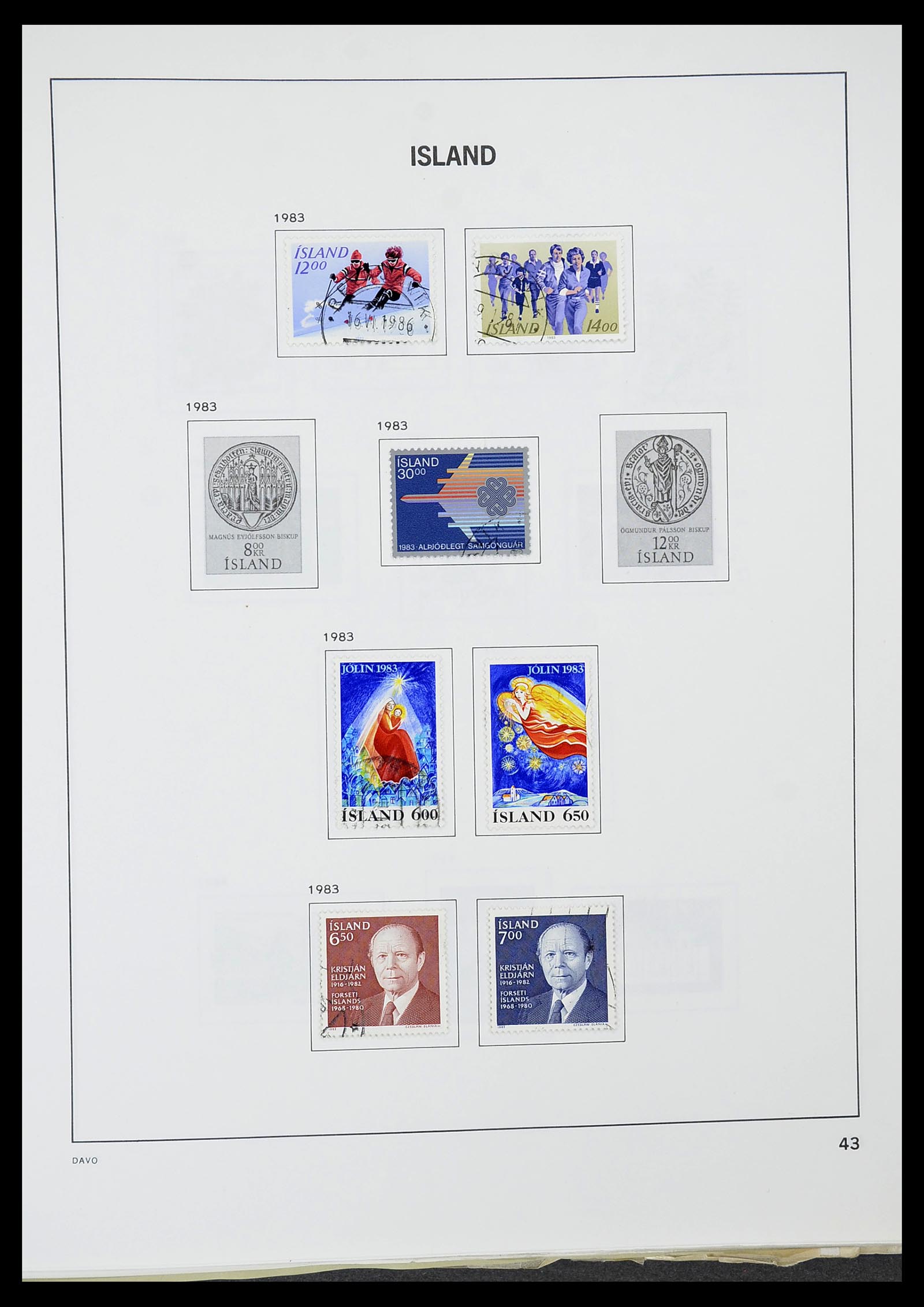 34670 044 - Postzegelverzameling 34670 IJsland 1873-1995.
