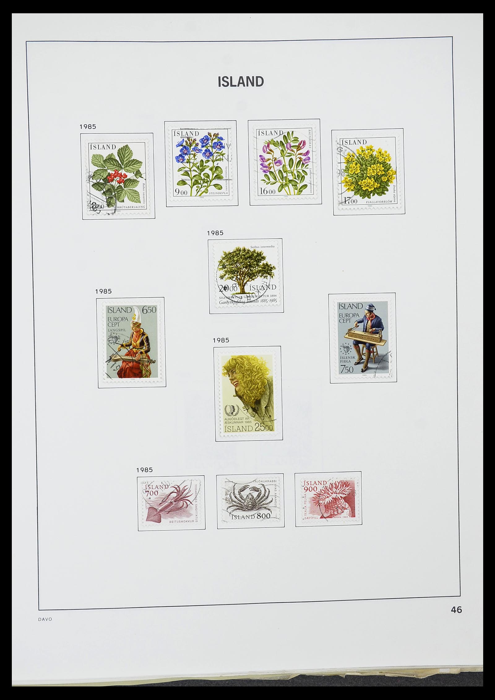 34670 047 - Postzegelverzameling 34670 IJsland 1873-1995.
